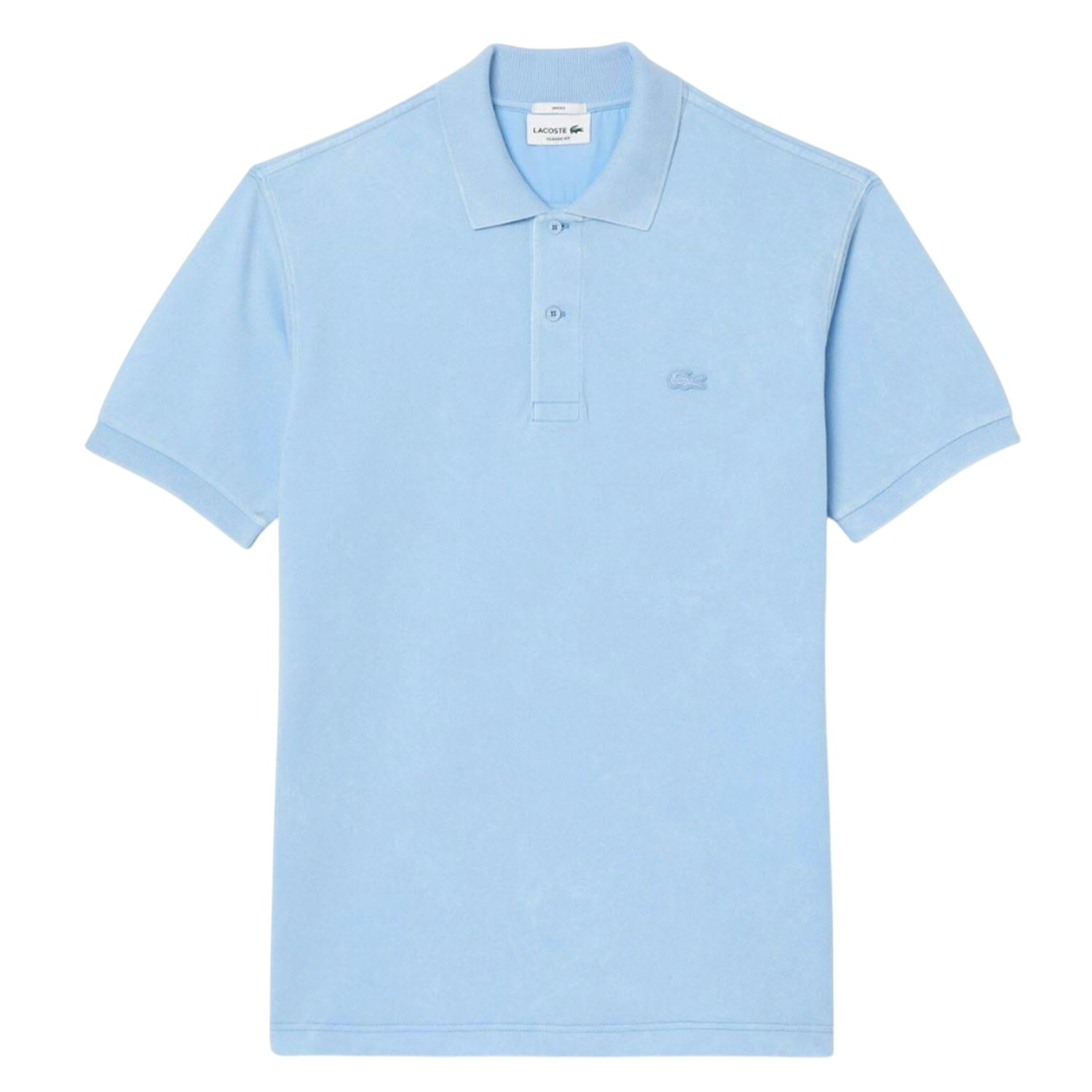 Lacoste Unisex Light/Blue Adult Orginal L.12.12 Washed Classic Polo Shirt - Small