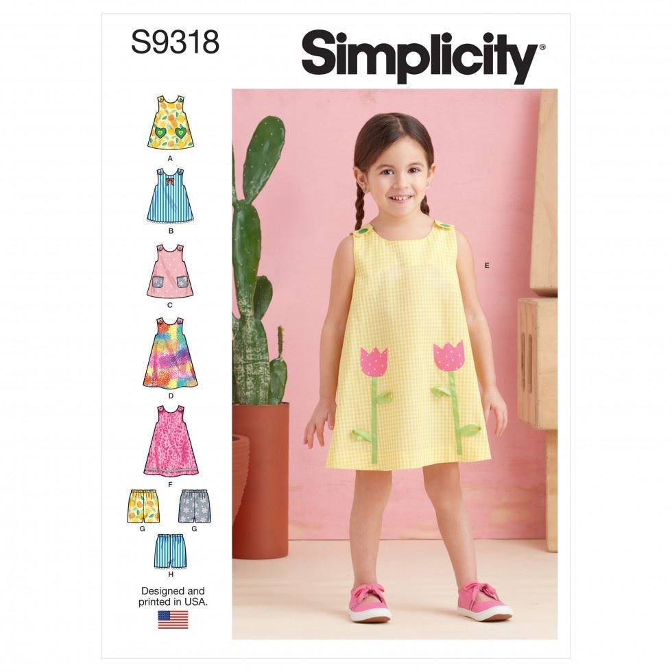 Simplicity Children's Dress Sewing Pattern S9318 (Ccb 1-4) Size 1 - Image 3