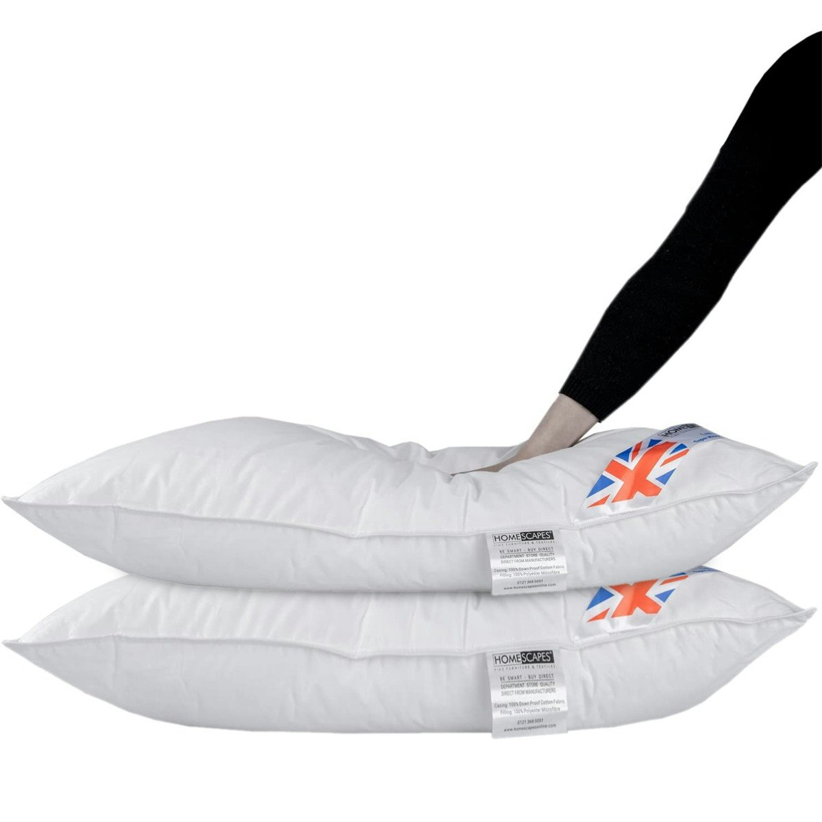 Homescapes Hotel Quality Super Microfibre Pillow Pair