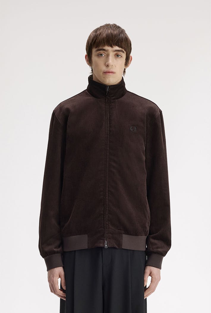 Fred Perry Men's Brown Cord Brentham Jacket - Xxl