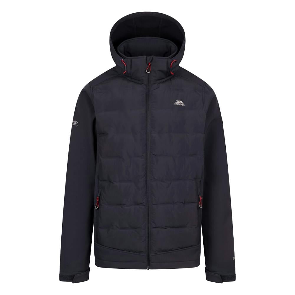 Trespass Men's Dark Alwero Softshell Hybrid Jacket - Flint - Flint - M - 94% Polyester/3% Elastane/3% Tpu
