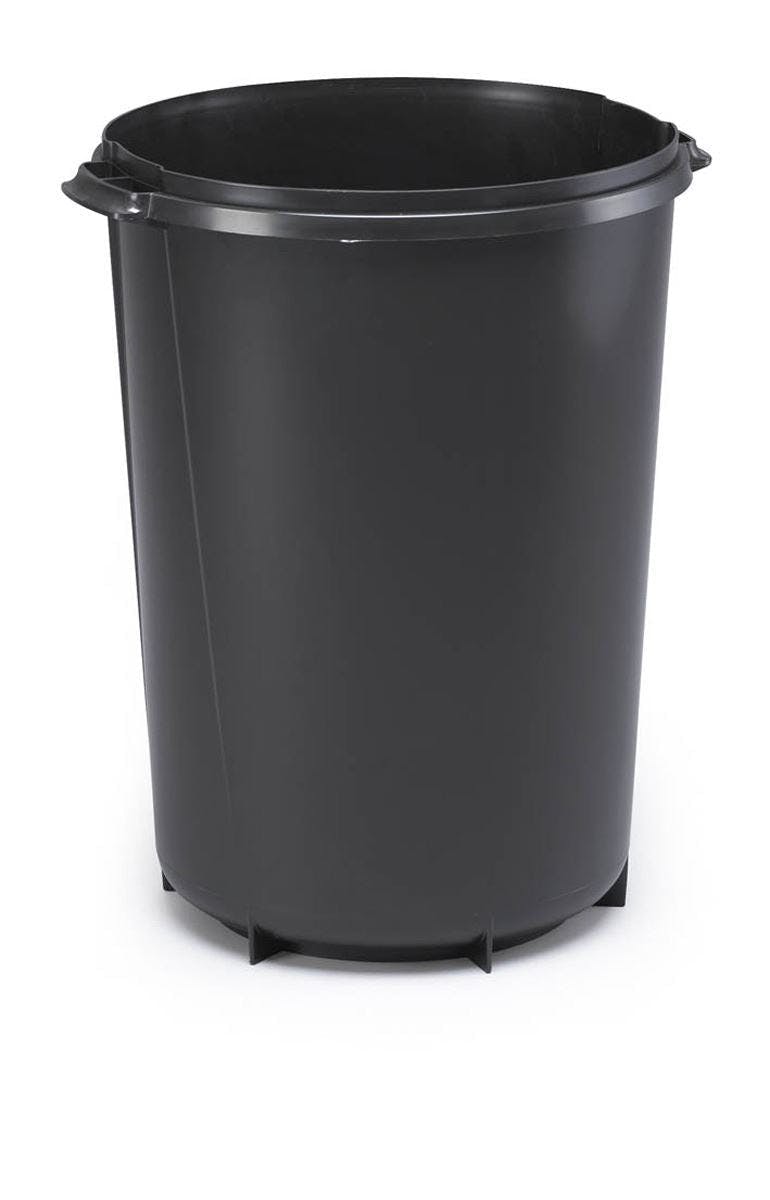 Rackhams Black 40L Round Waste Bin | Strong Recycling Bin | Durabin