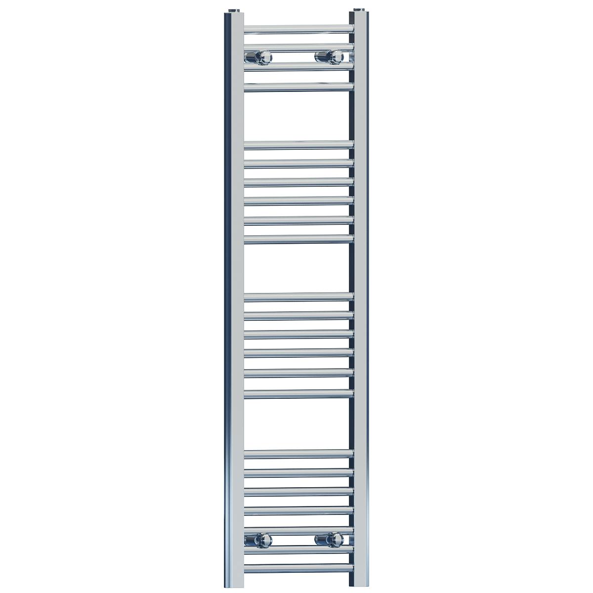 Myhomeware 400Mm X 1200Mm Chrome Heated Bathroom Towel Rail Radiator For Central Heating Elegant Designer Uk