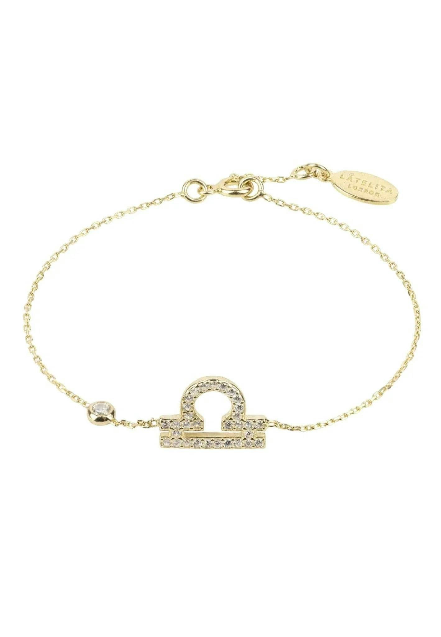 Latelita Gold Zodiac Horoscope Star Sign Bracelet Libra