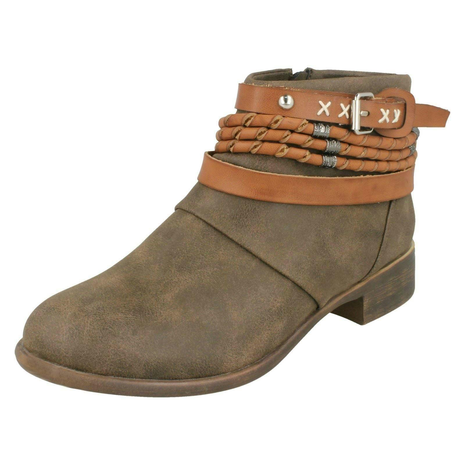 Down To Earth Women's Brown Ankle Height Boots - Uk 8
