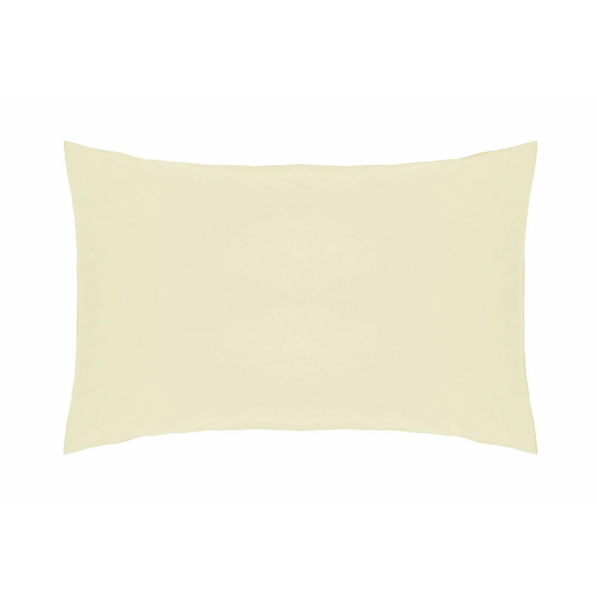 Belledorm Ivory Easycare Percale Housewife Pillowcase - One Size - 50% Cotton/50% Polyester