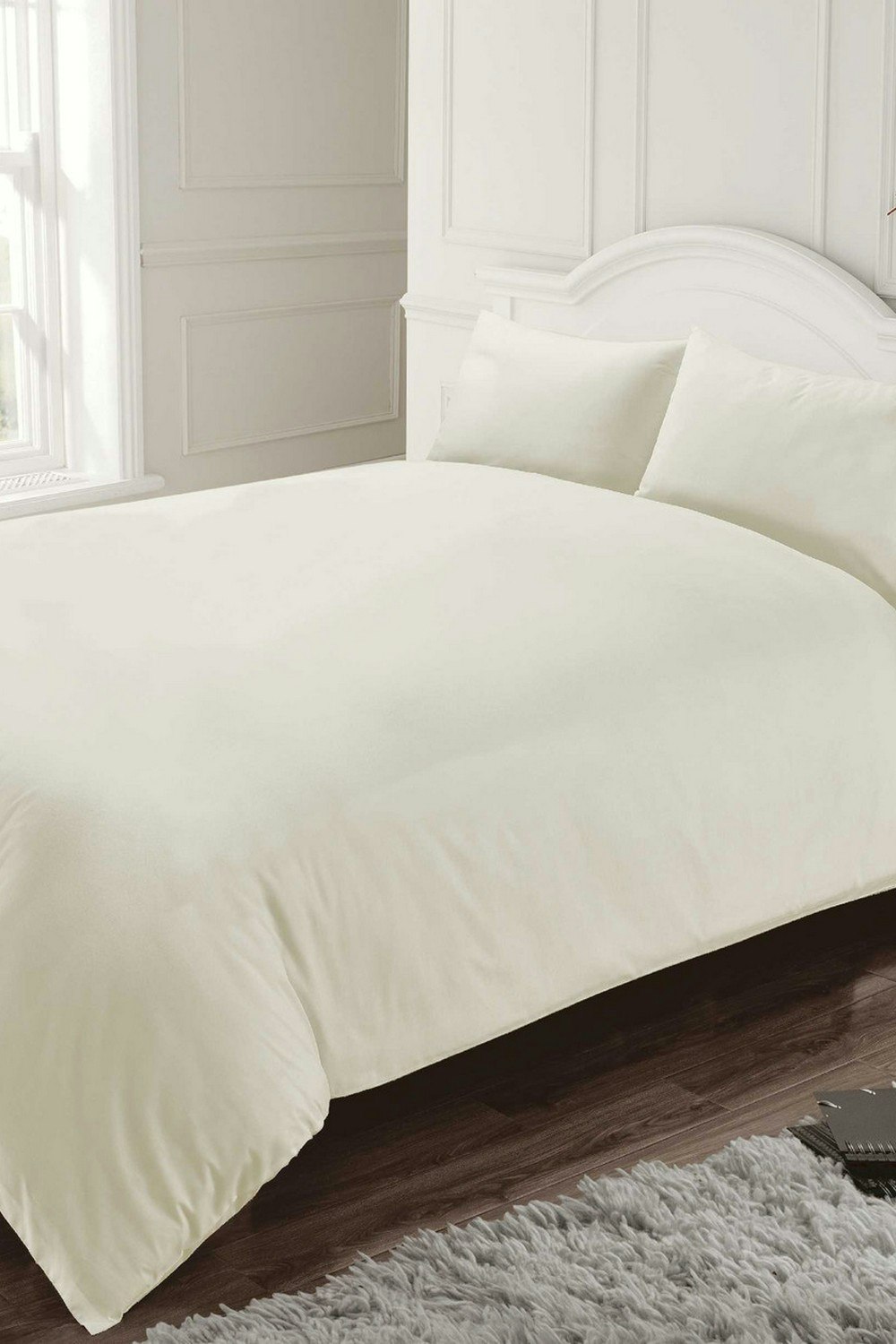 Rackhams Cream Egyptian Cotton Duvet Cover Set 400 Thread Count - Single - Duvet Cover Set