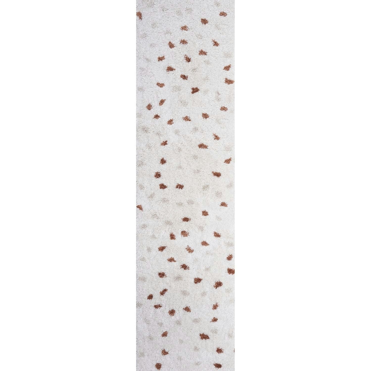The Rugs Cream Moodi Shaggy /Terra Biscotti Rug - 80X300 Cm