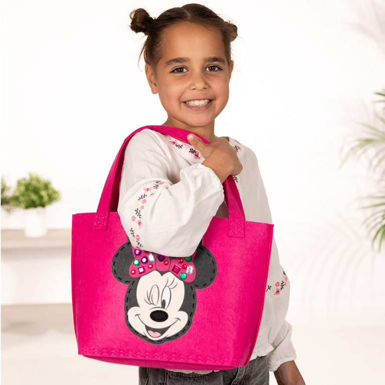 Disney Minnie Mouse Pink DIY Shoulder Bag Craft Kit - Rhinestone Decorating - 35 x 23 cm - Ages 5+ - Image 6