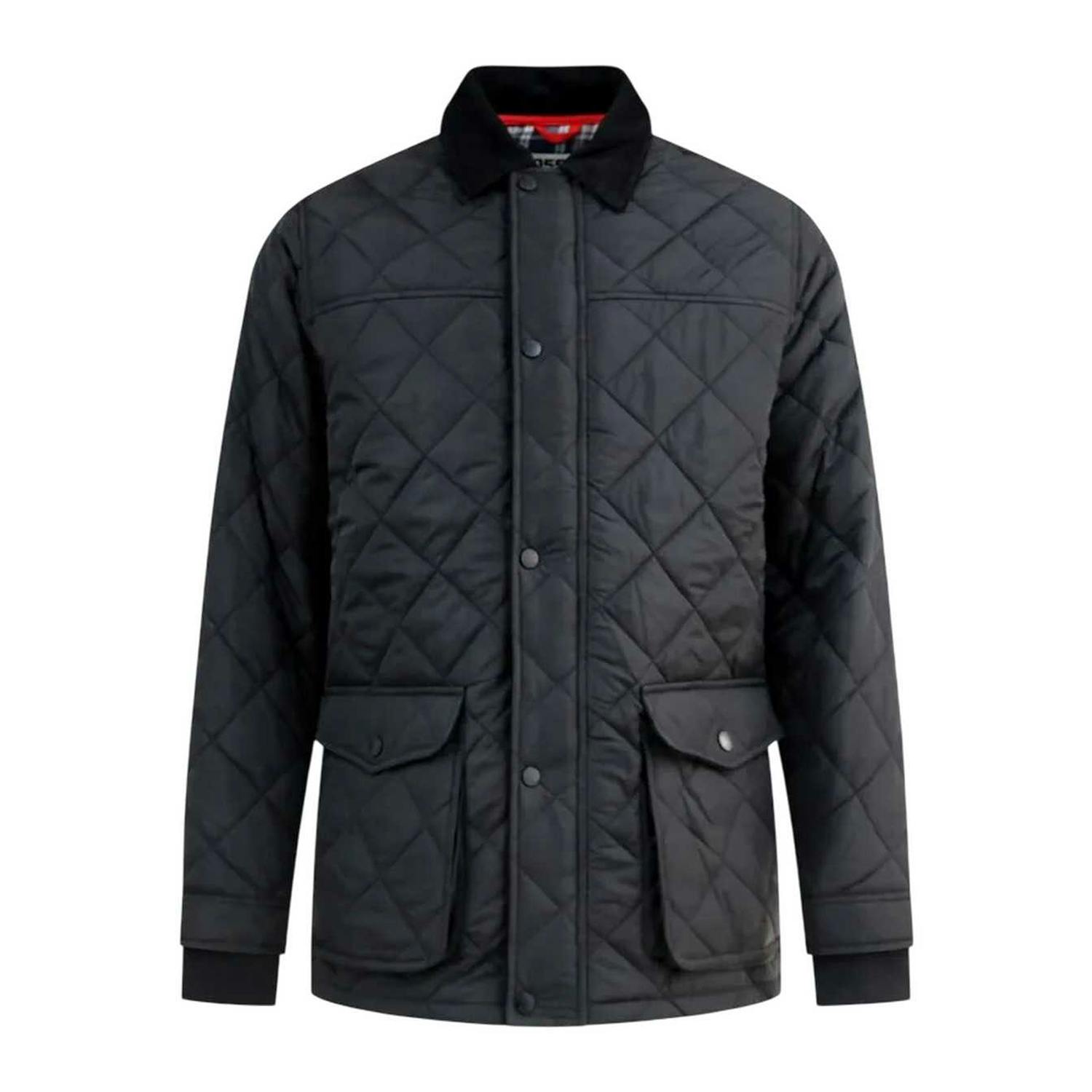 Duke Men's Black D555 Harborough Quilted Kingsize Jacket - 3XL - 100% Polyester