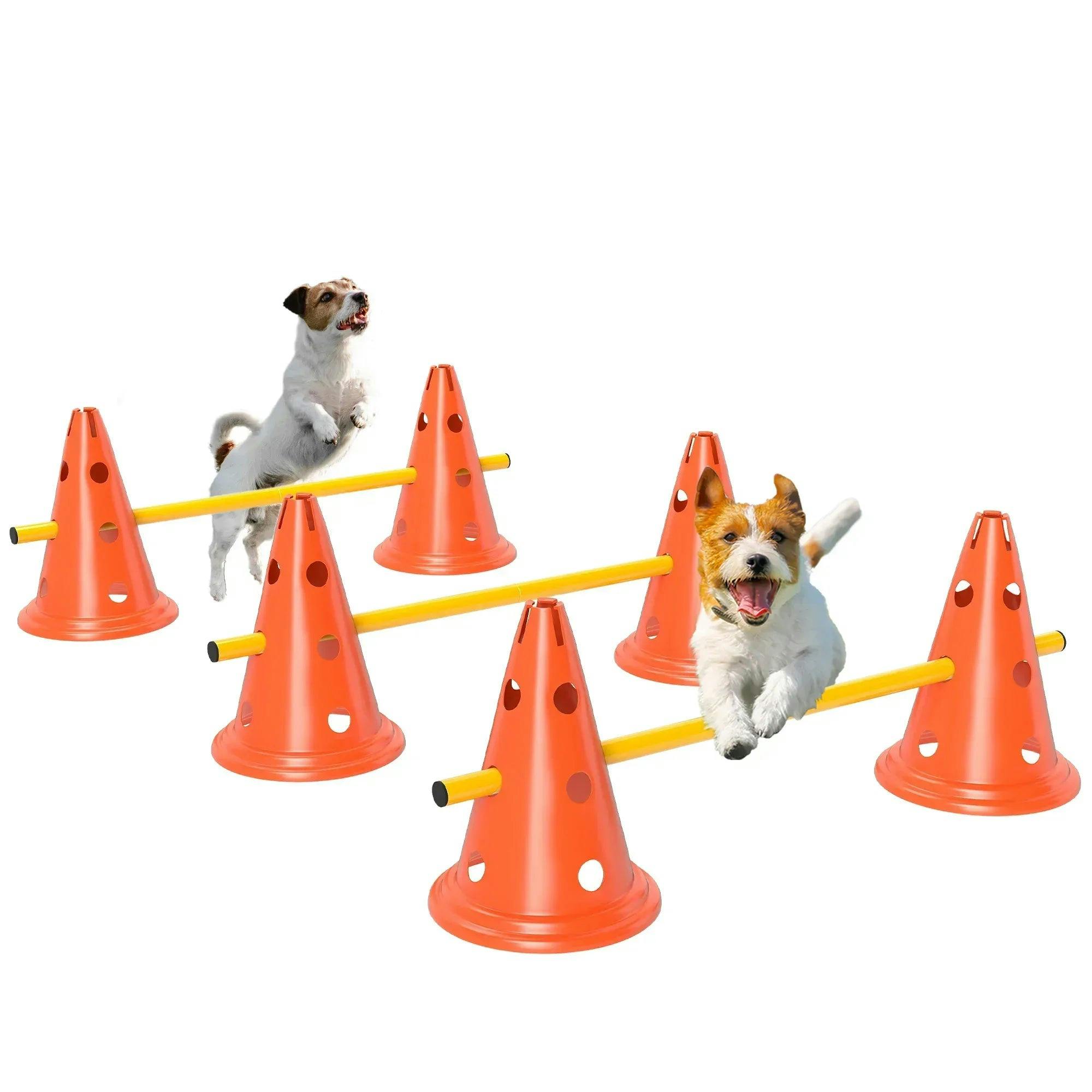 Dog Agility Equipment Set 3 PCS Adjustable Height Jumping Obstacles - Image 3