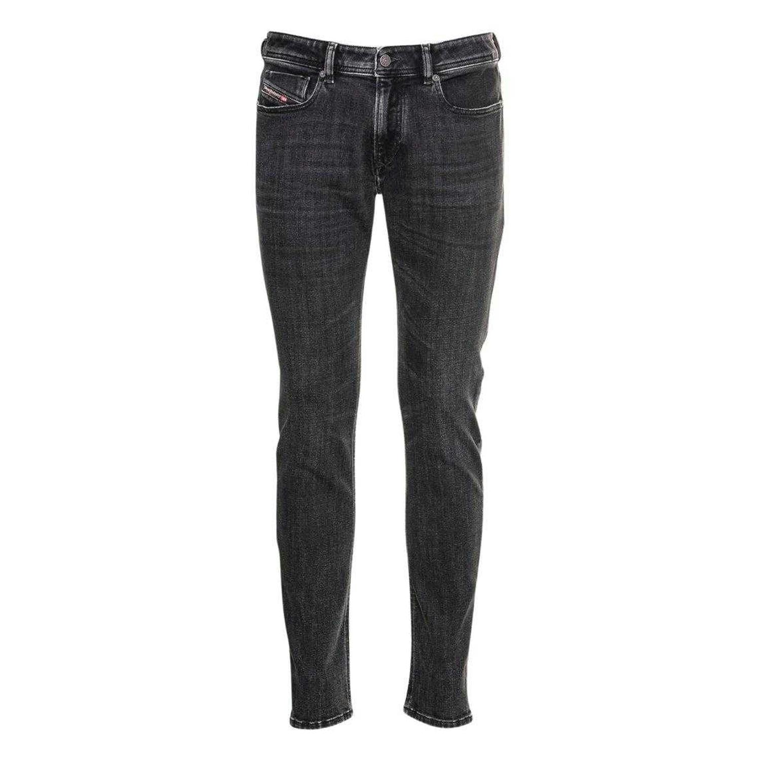 Diesel Men's Dark/Grey Sleenker Skinny Jeans - 33R - 96% Cotton/3% Elastomultiester/1% Elastane
