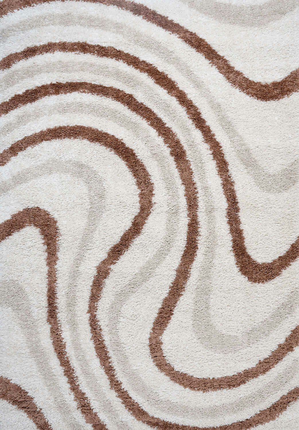 The Rugs Cream Moodi Shaggy /Terra Sunhaze Rug - 120X170 Cm