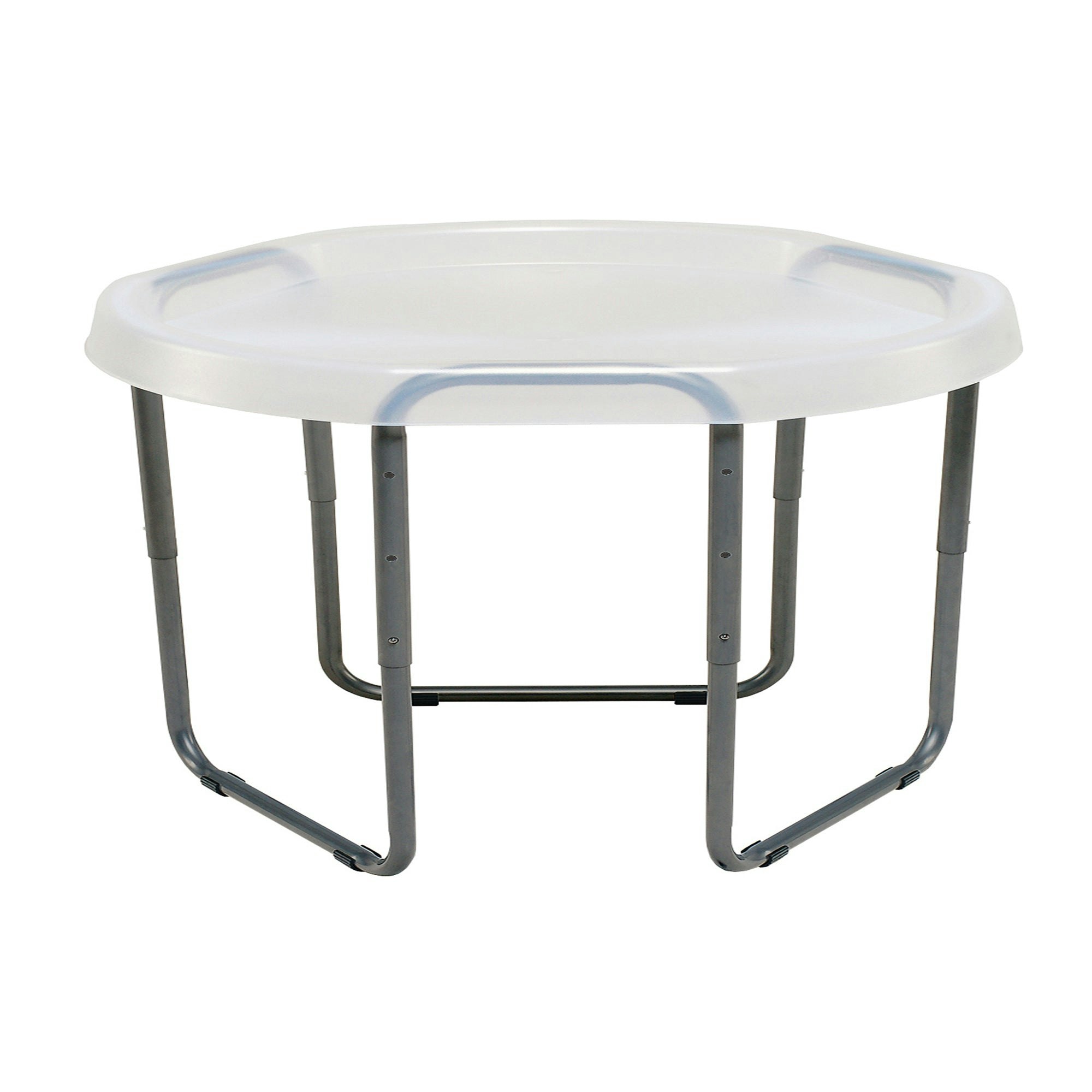 Kub Silver Hexacle 90Cm Tuff Tray, Stand & Cover - Bundle Pack - 6 Colour Options - Clear