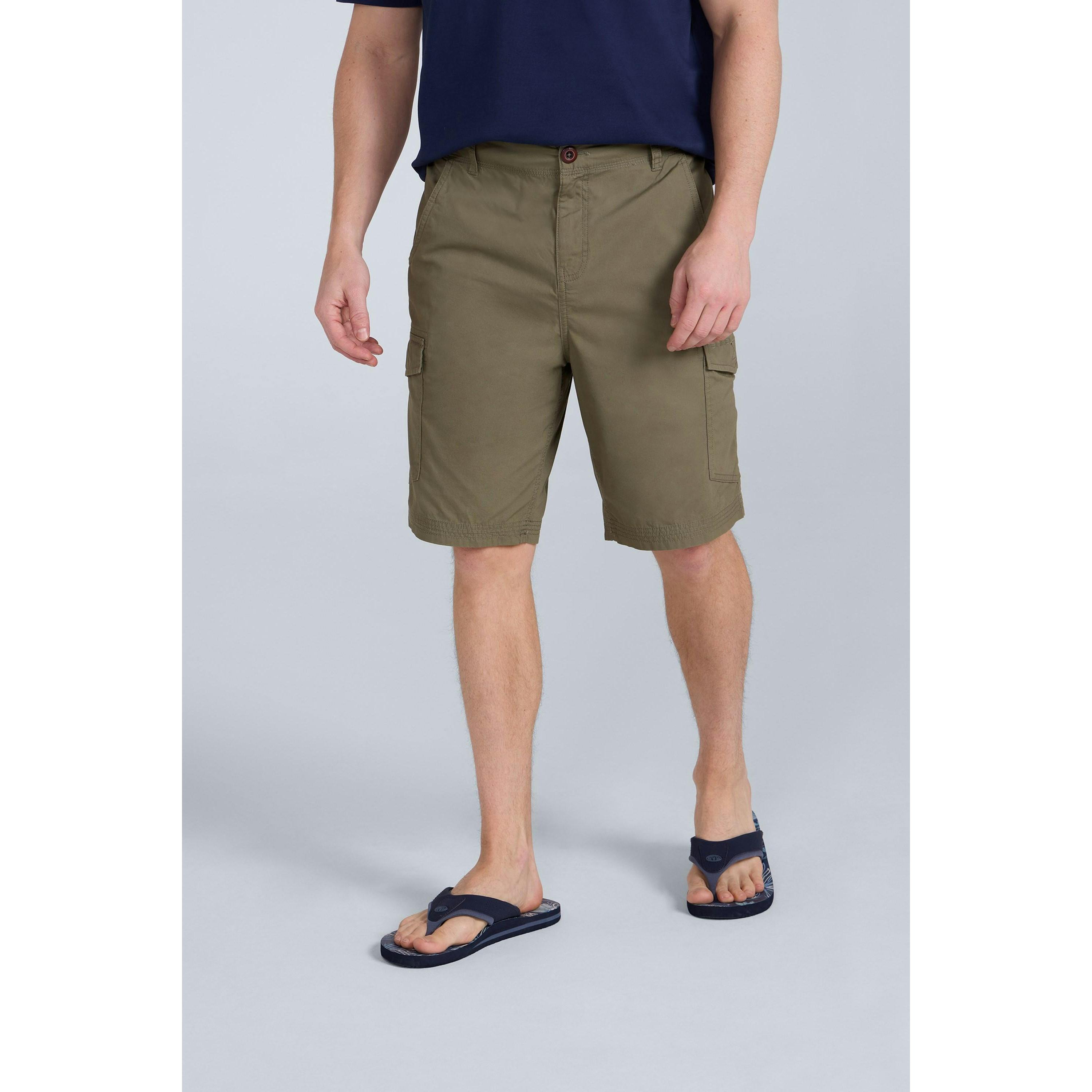 Animal Men's Green Atlantis Organic Cargo Shorts - Khaki - 42R - Khaki - 100% Organic Cotton
