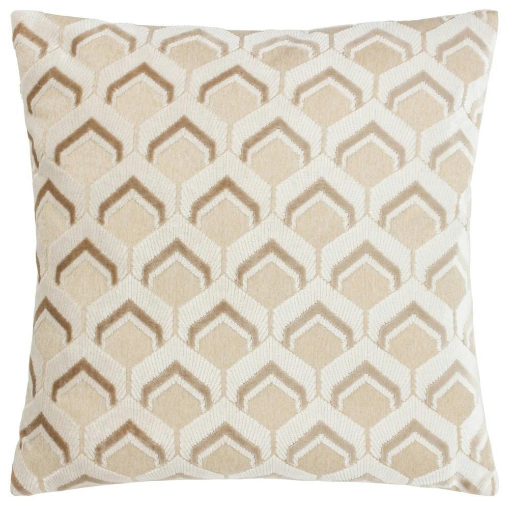 Rackhams Ledbury Jacquard Cushion Cover - Warm Taupe - 45Cm X 45Cm - Warm Taupe - 100% Polyester