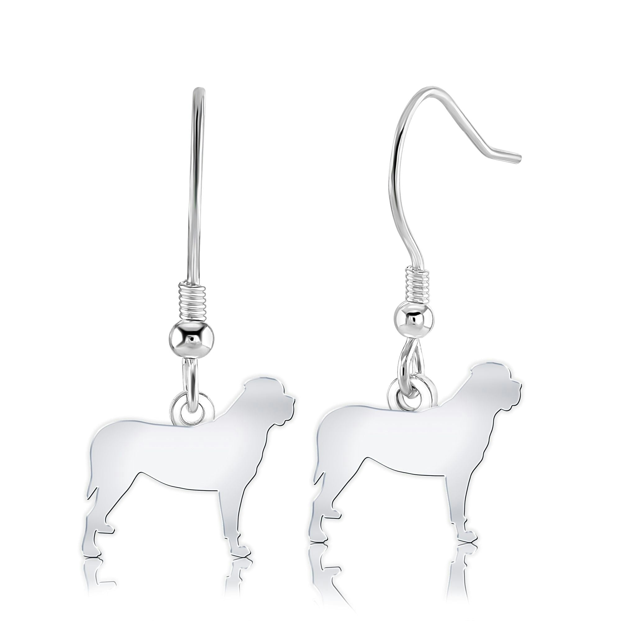 Mylee London Silver Mastiff Silhouette Earrings - Yes - Hook