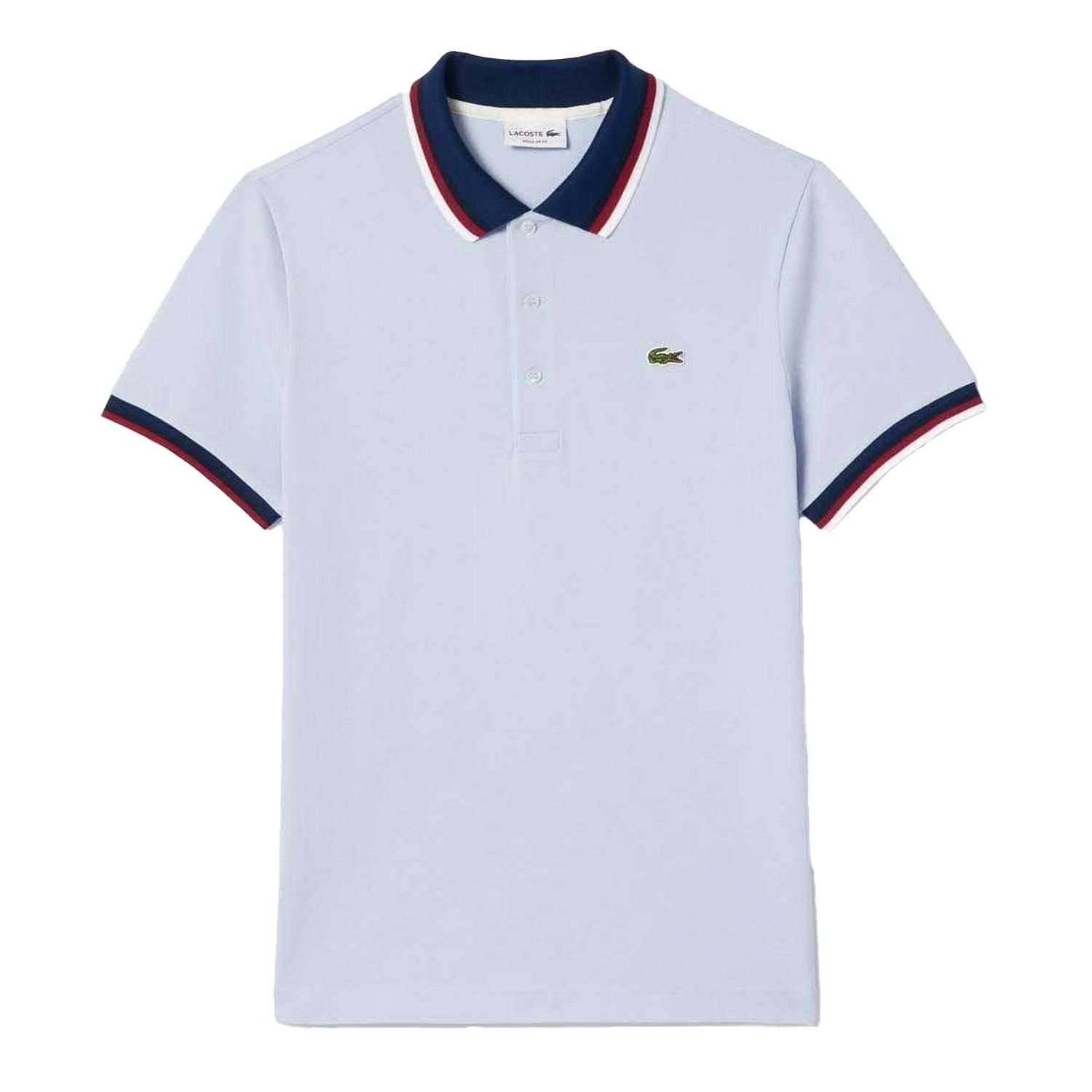 Lacoste Men's Blue Mini Pique Stretch Regular Polo Shirt - Xs - 94% Cotton/6% Elastane