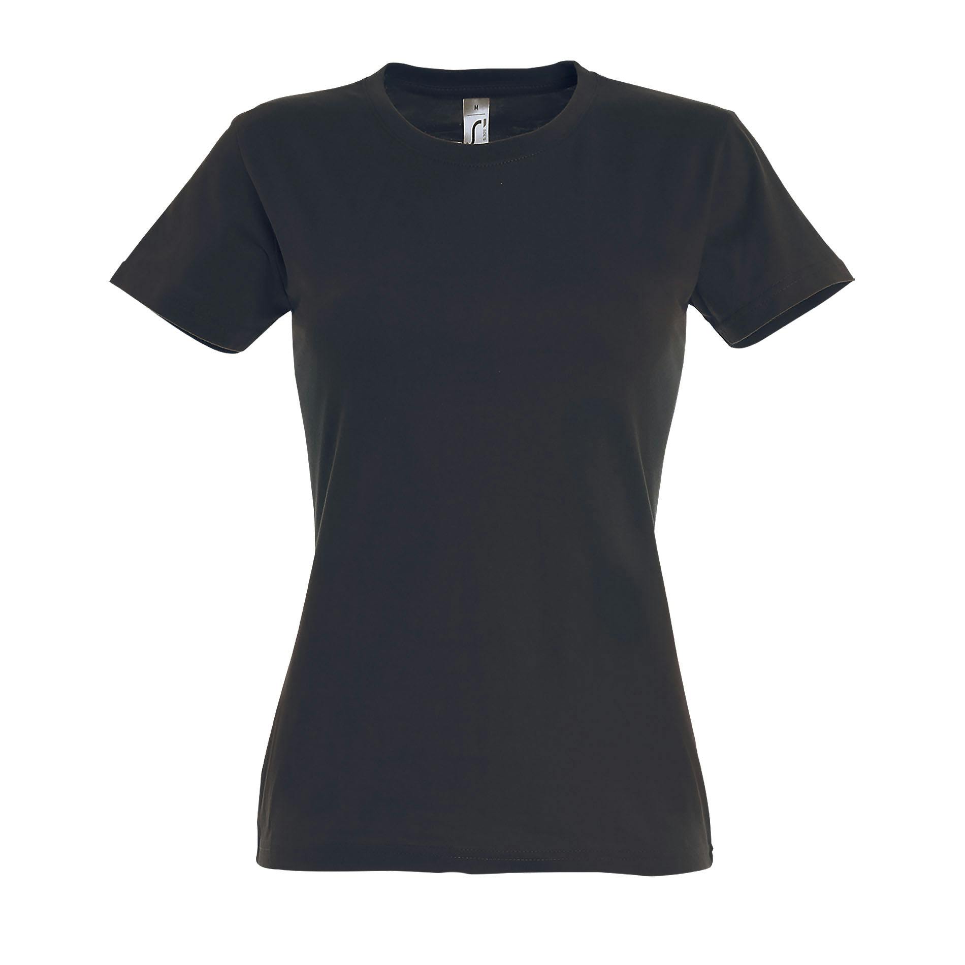 Sol's Women's Dark Grey Imperial Short-Sleeved T-Shirt In | Size: Small - Image 2