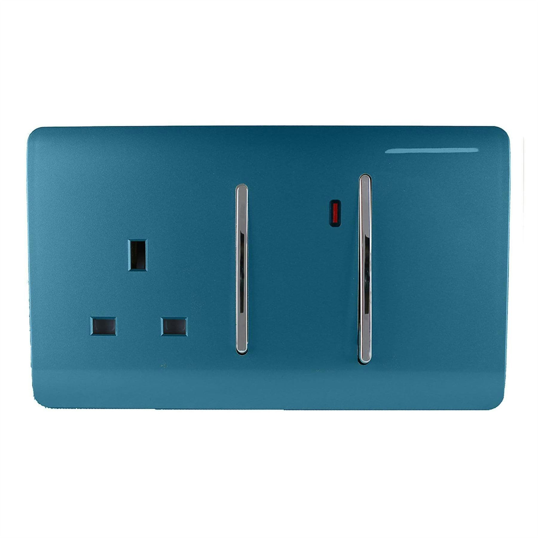 Trendi 45 A Cooker Switch & Plug Socket Inc Neon Insert Ocean Blue 7091056553193 - Image 5