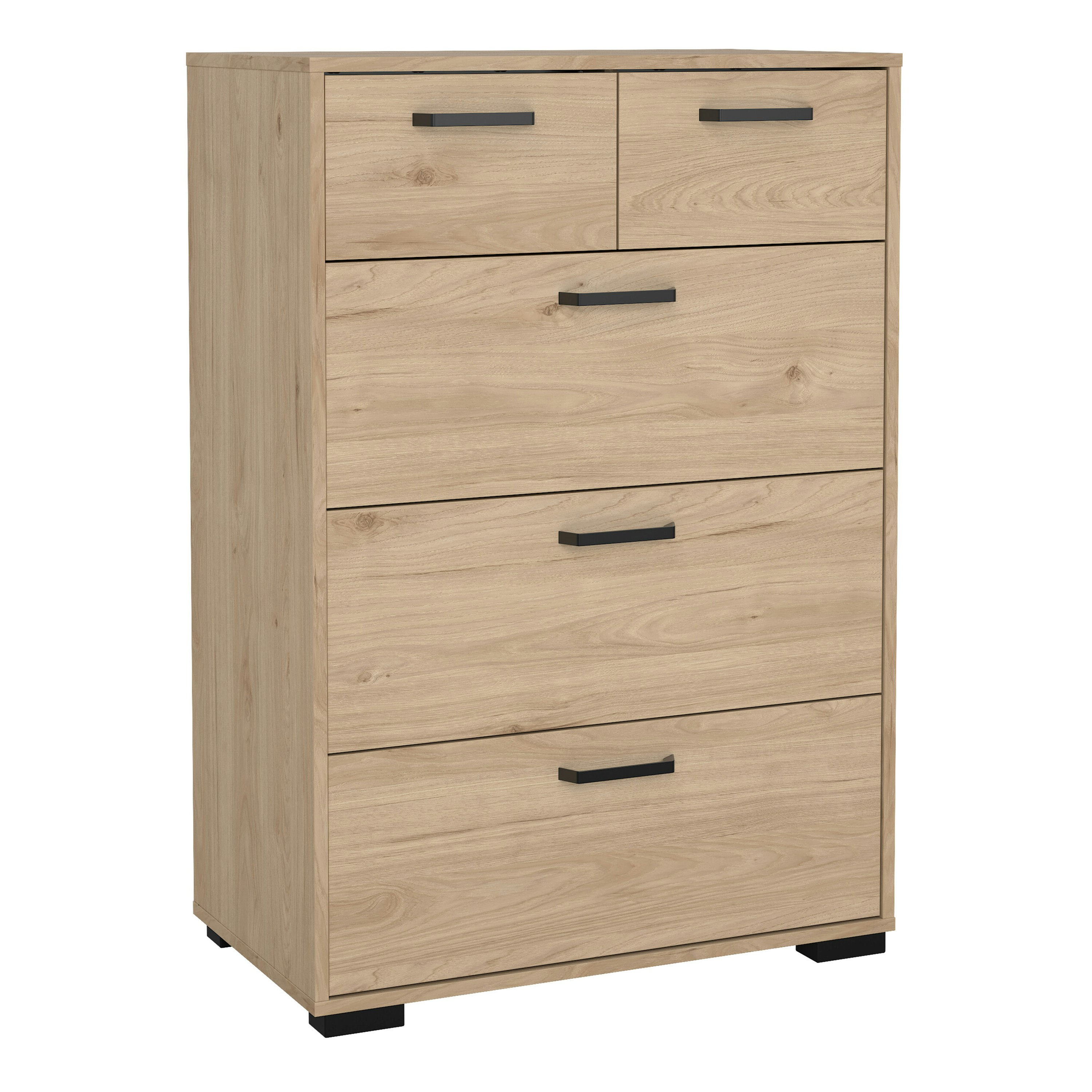 Rackhams Sofia Chest 3 + 2 Drawers Jackson Hickory - Oak - Matt - Melamine