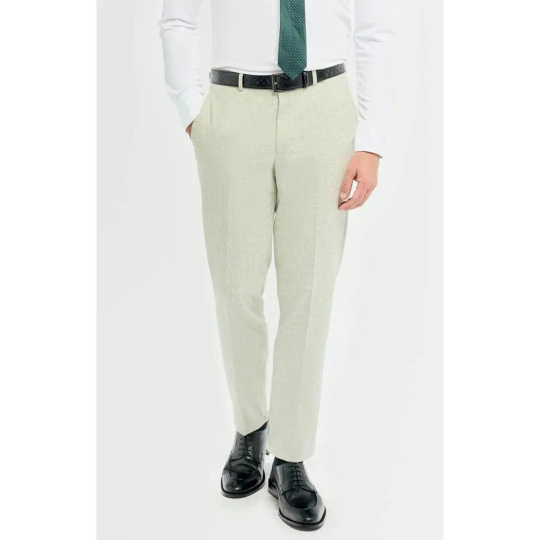 House Of Cavani Men's Green Tropez - Sage Formal Trousers - 46W 32L