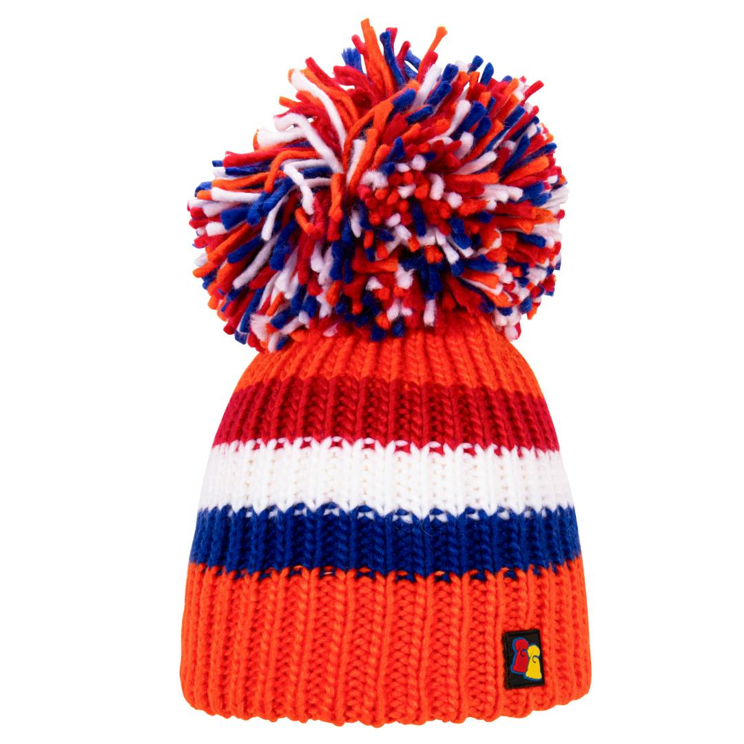 Big Bobble Hats Unisex Orange/Red/White Flying Dutchman