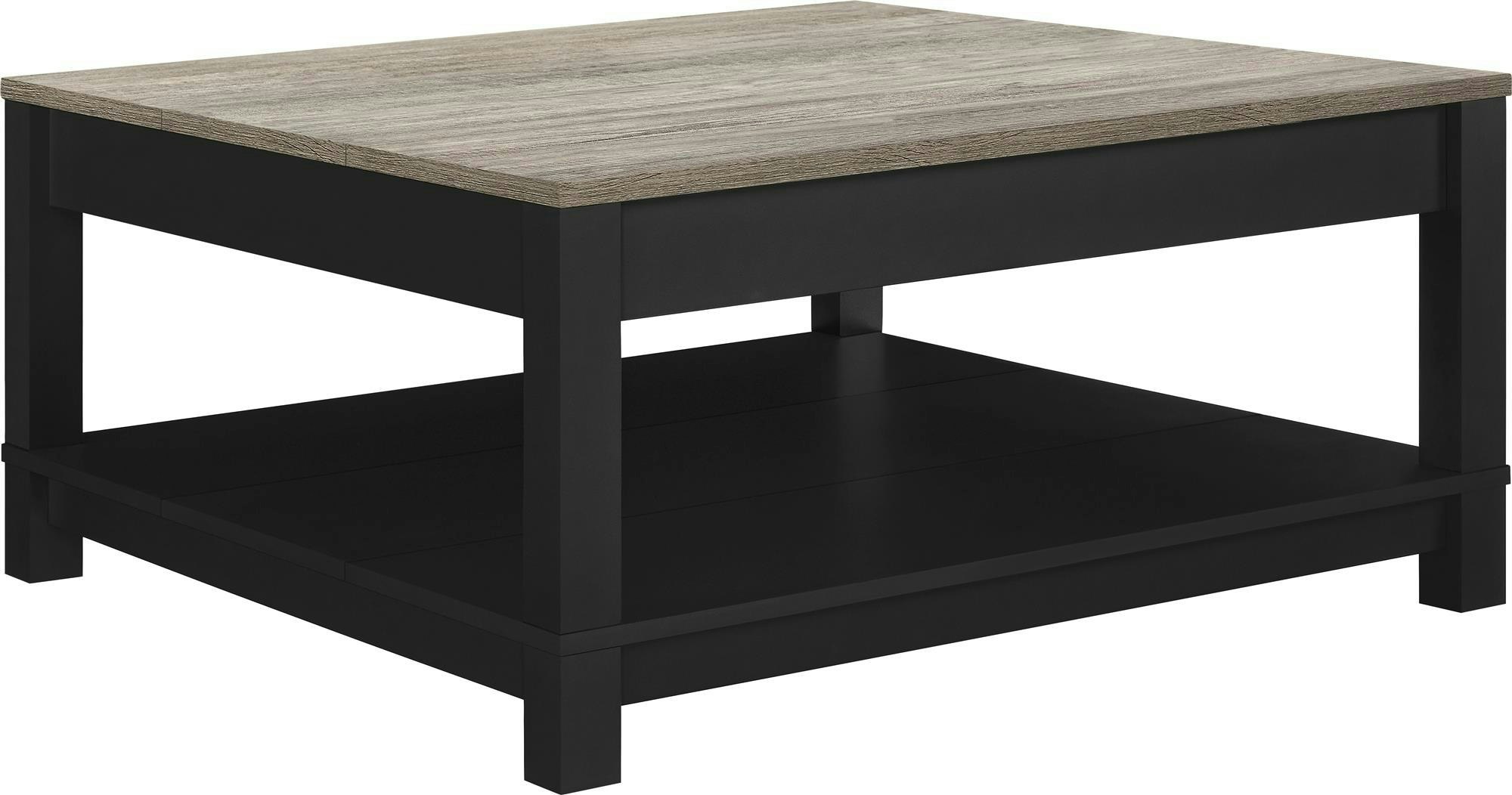Rackhams Black Carver Coffee Table With 1 Shelf In
