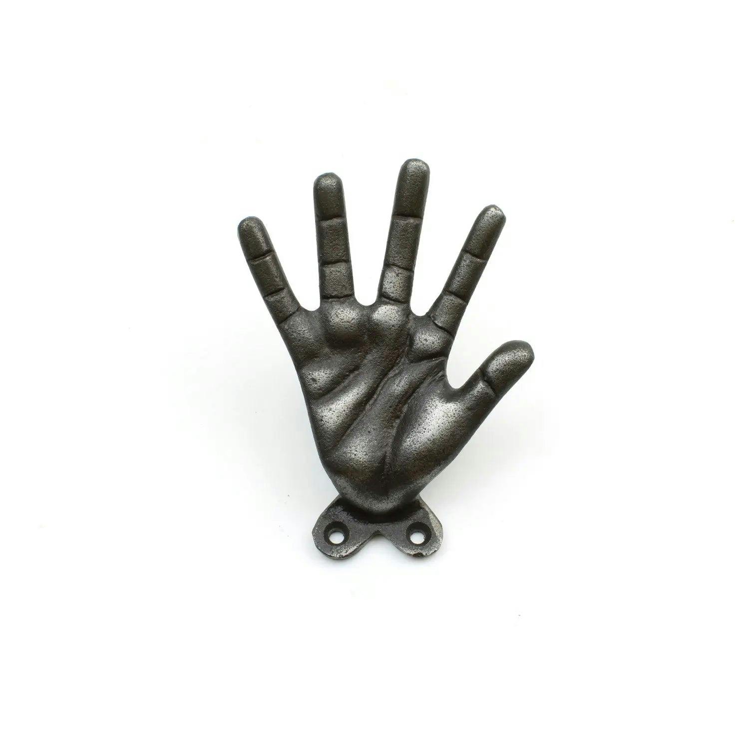 Oakcrafts Antique Cast Iron Hand Coat Hook - Novelty Hand Design Hat and Coat Hook - Approx 100mm High x 75mm Wide - Fixing Screws Supplied - Image 2