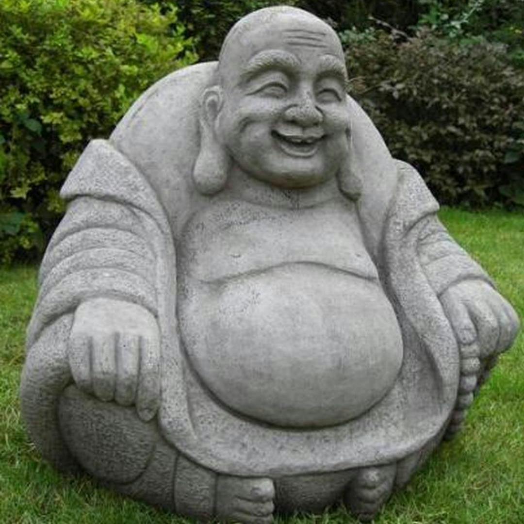 Osn Large Stone Cast Laughing Fat Buddha Ornament