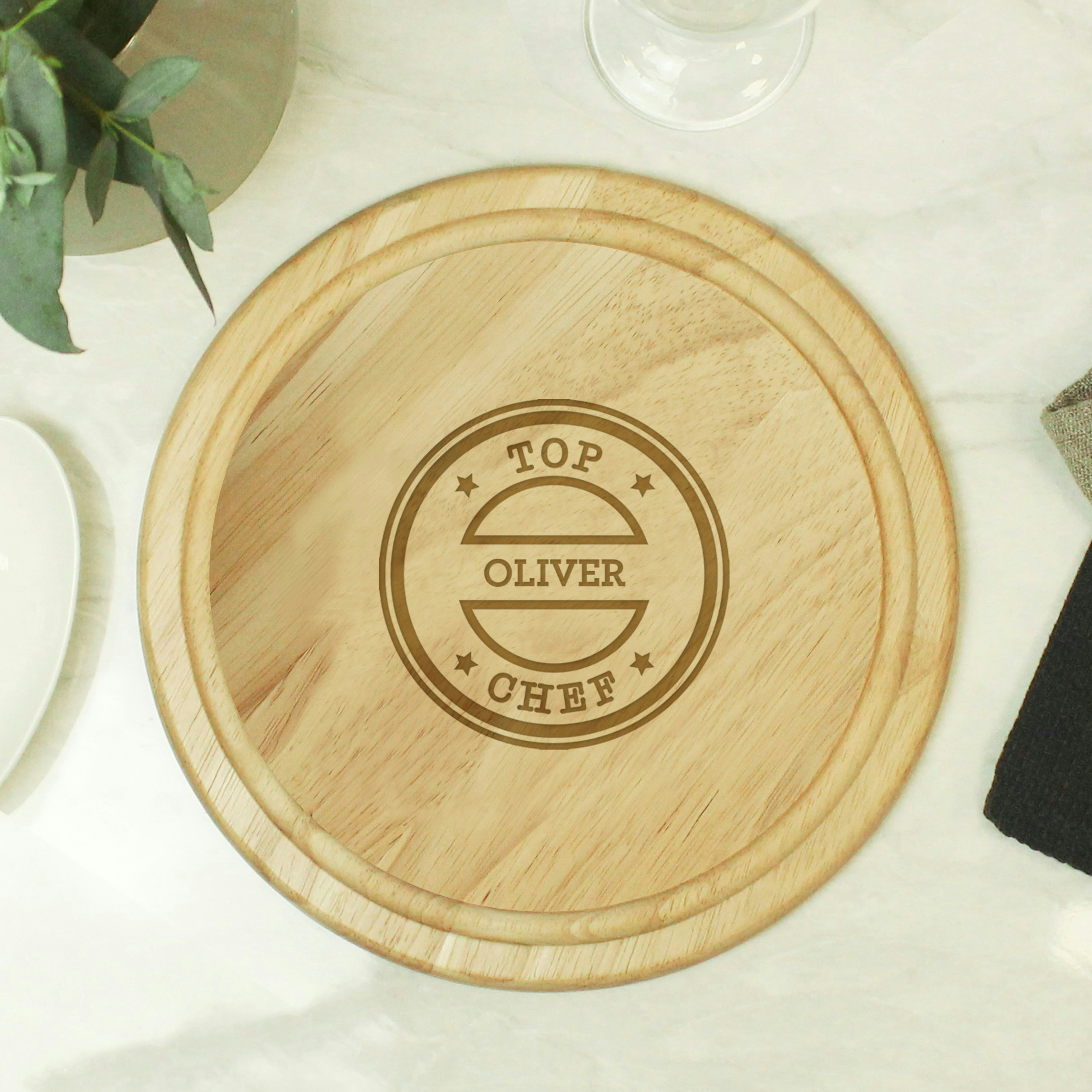 Personalised Memento Company Grain Personalised Top Chef Large Chopping Board