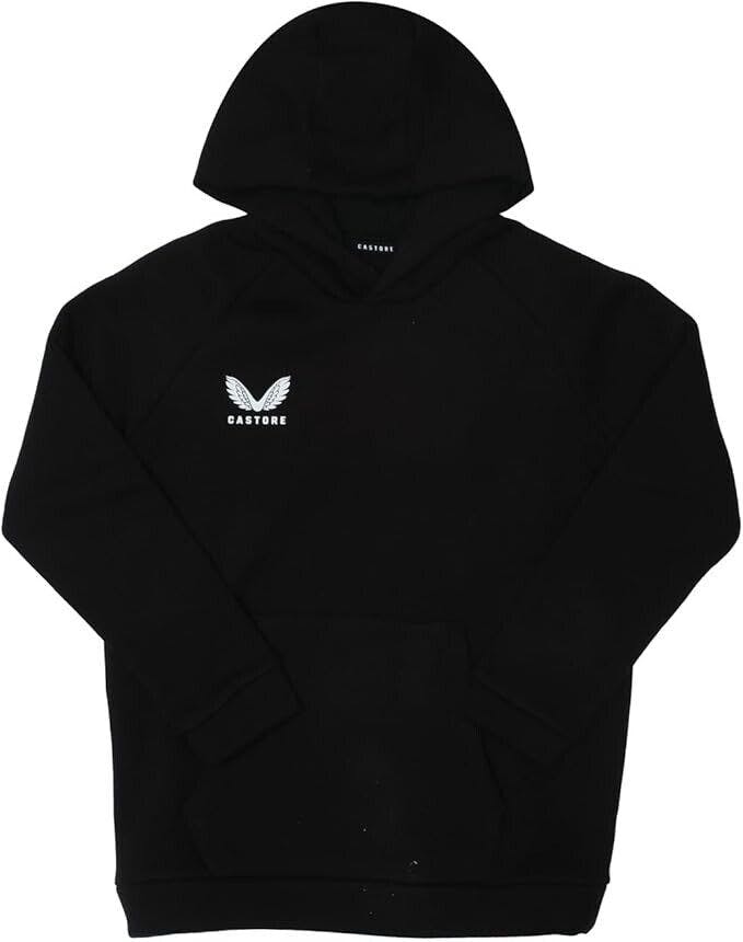 Castore Boys Black / Girls Fleece Overhead Hoodie - Mb - 10-11 Years