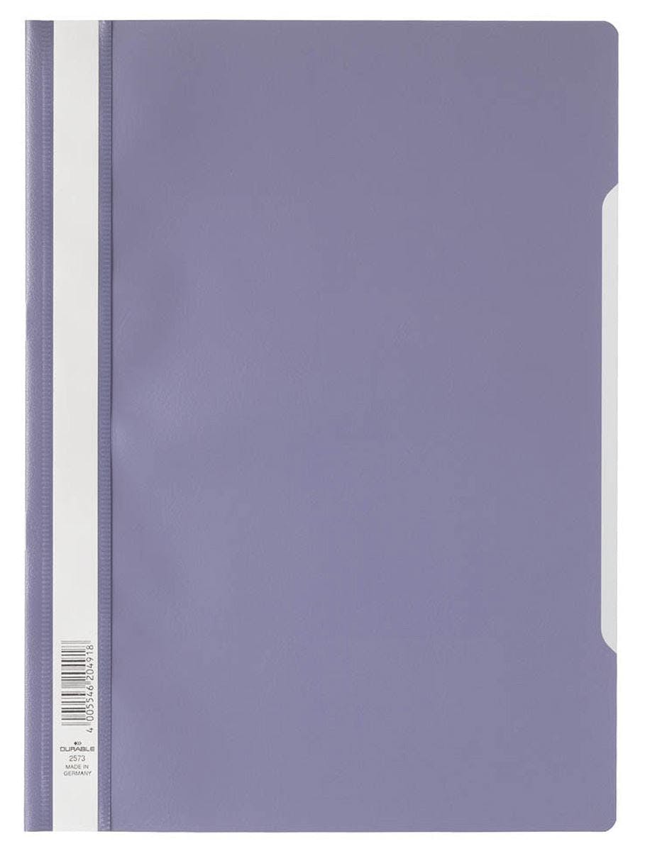Durable Purple Clear View Project Folder Document Report File | 50 Pack | A4