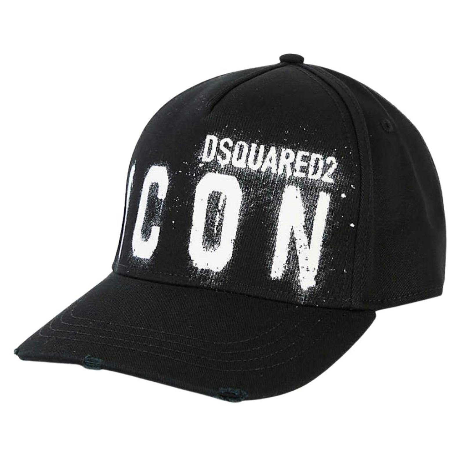 Dsquared Black Icon Spray Paint Cap In - One Size