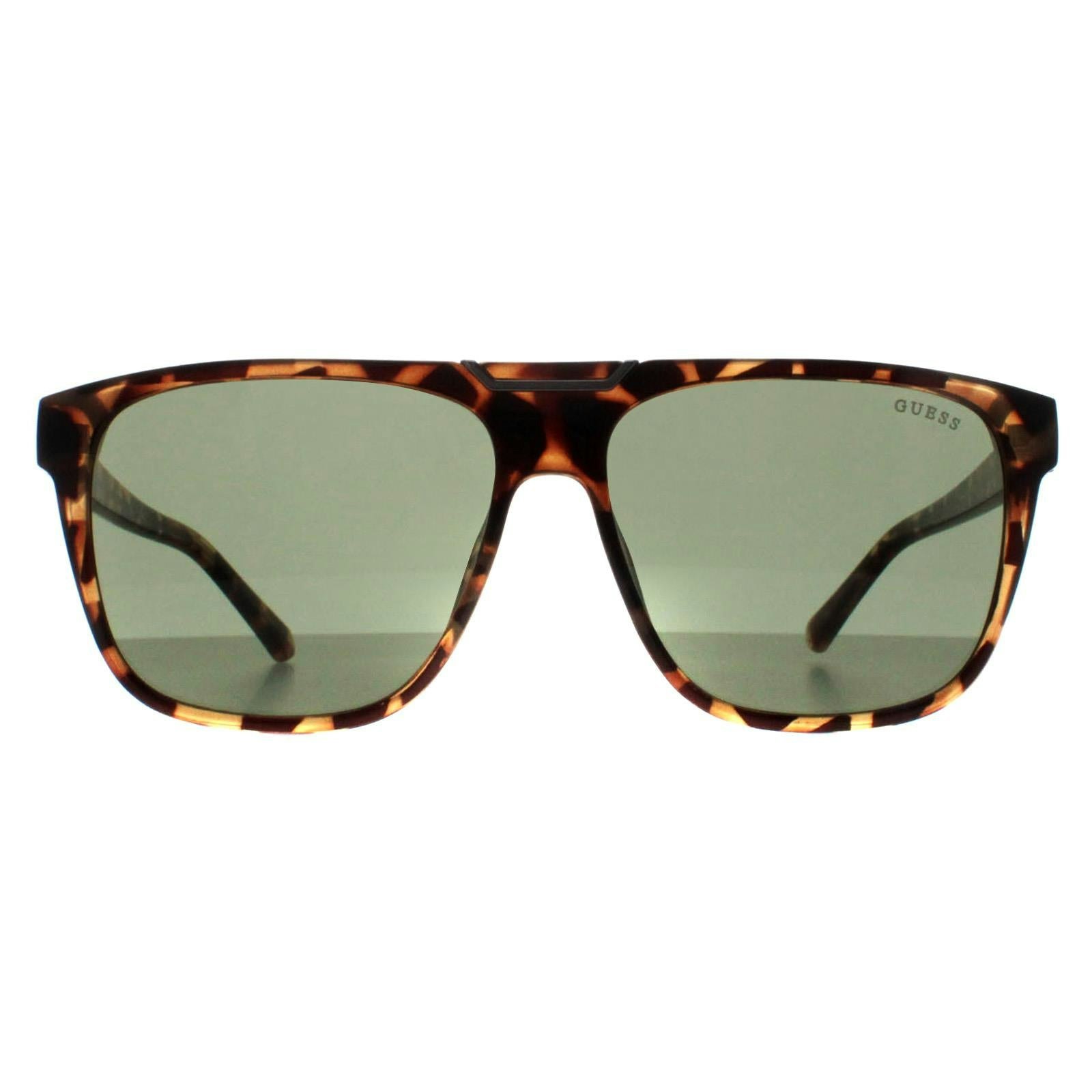 Guess Men's Green Gu00056 Blonde Havana Sunglasses