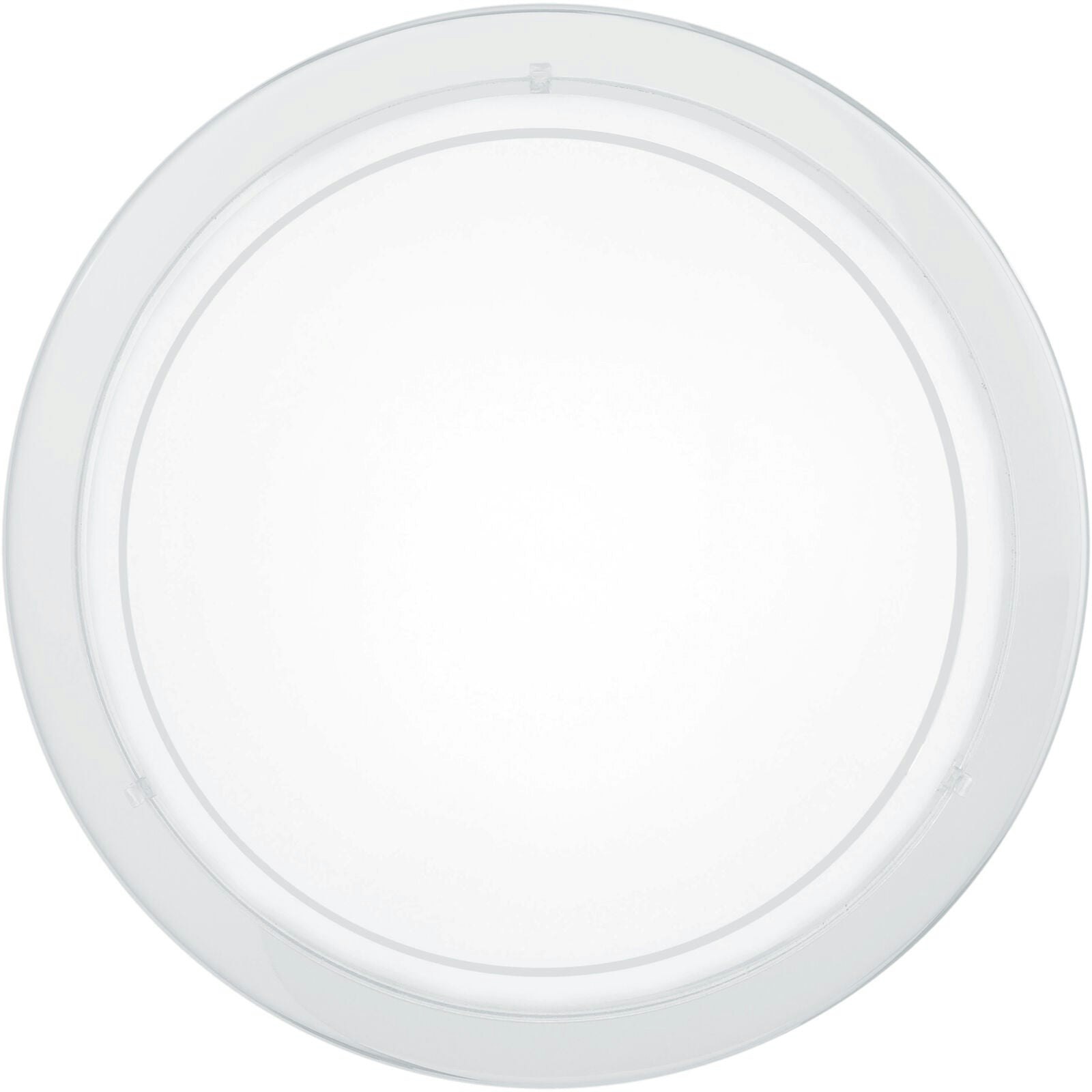 Rackhams Light/White Wall Flush Ceiling Shade Clear Glass Painted Bulb E27 1X60w Size 1