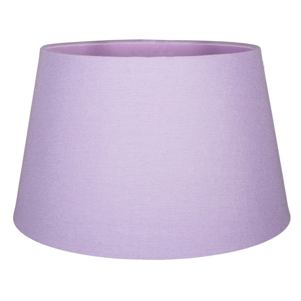 Rackhams Lilac Traditional 30Cm Soft Linen Fabric Drum Table/Pendant Shade 60W Maximum