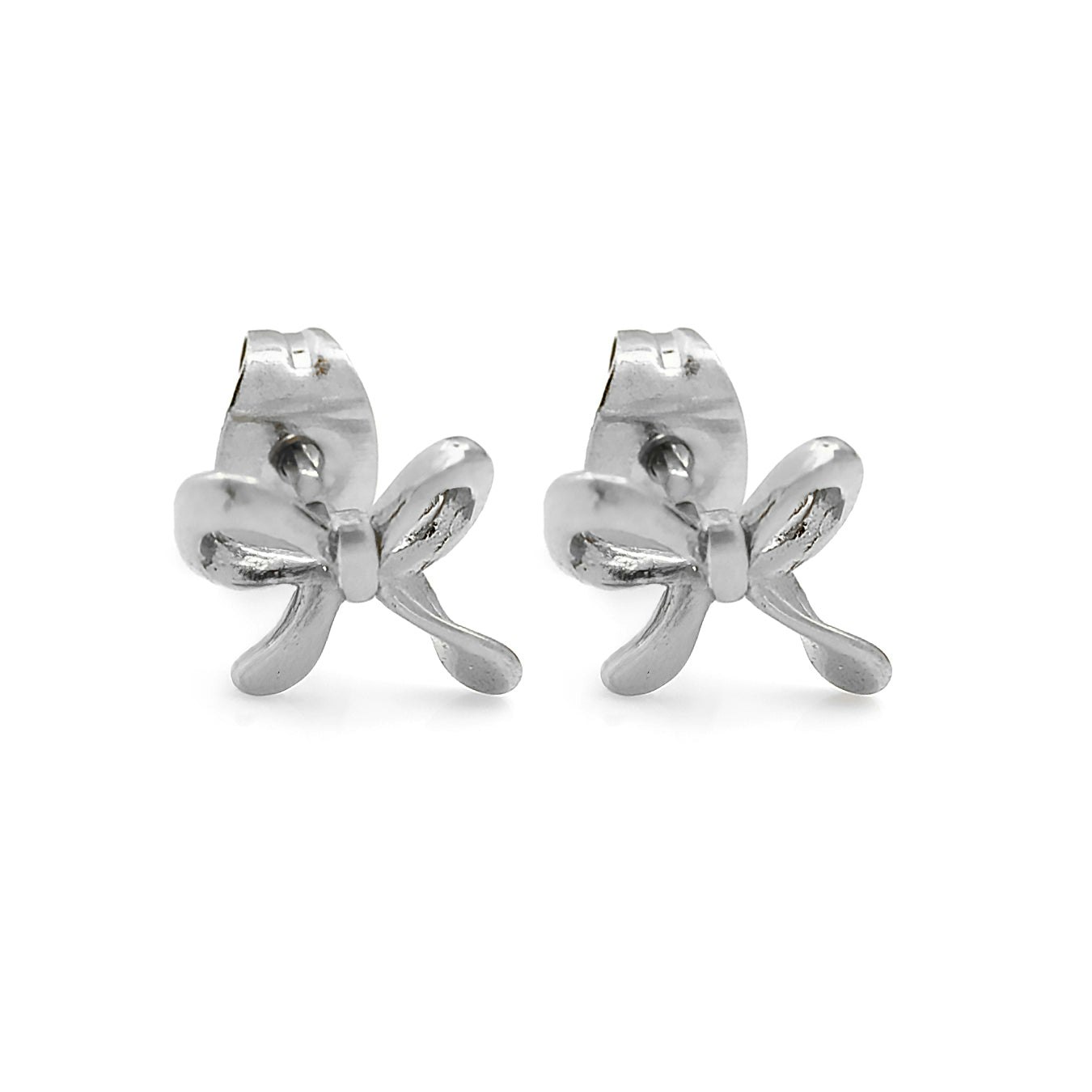 Say It With Silver Bow Earrings