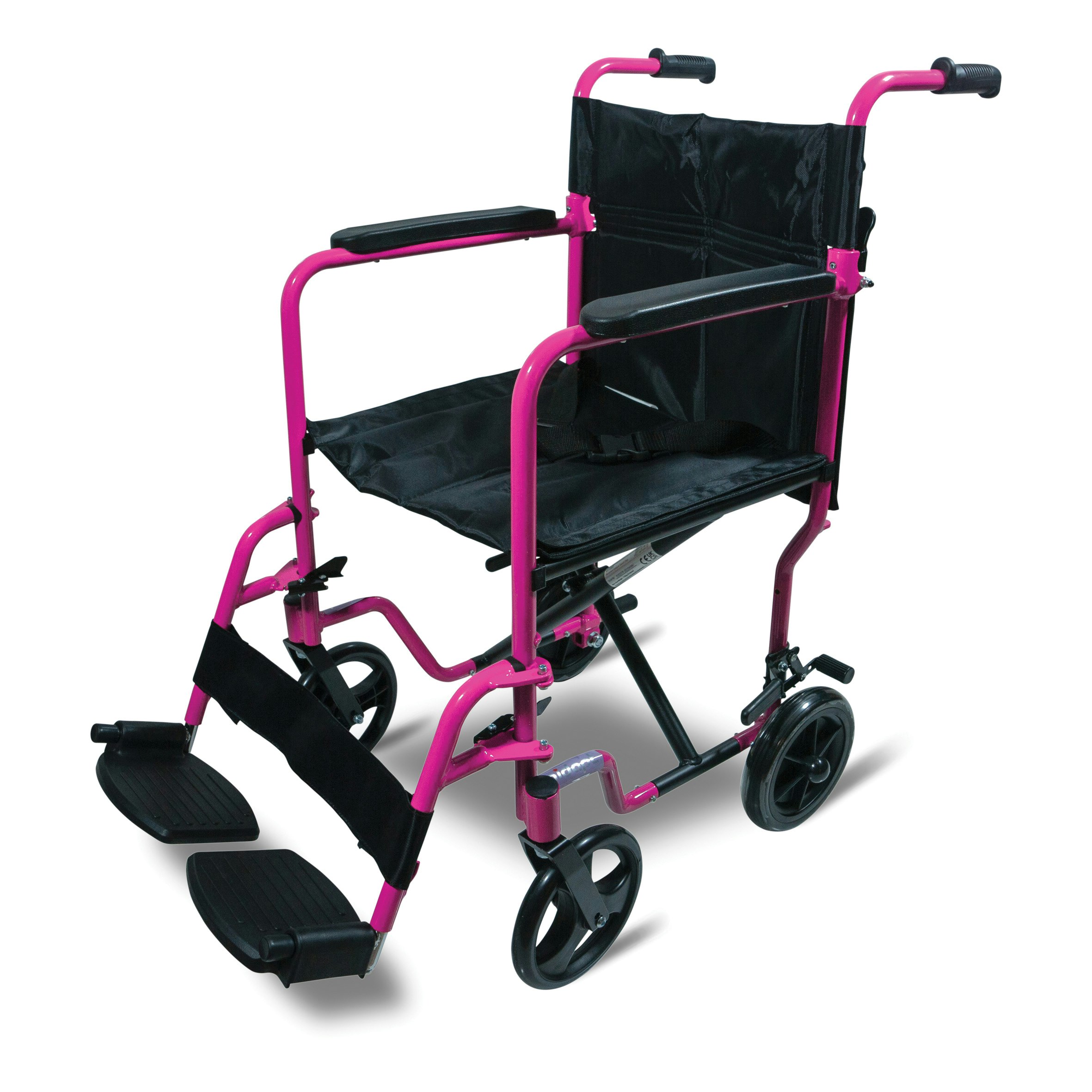 Aidapt Pink Aluminium Compact Transport Wheelchair