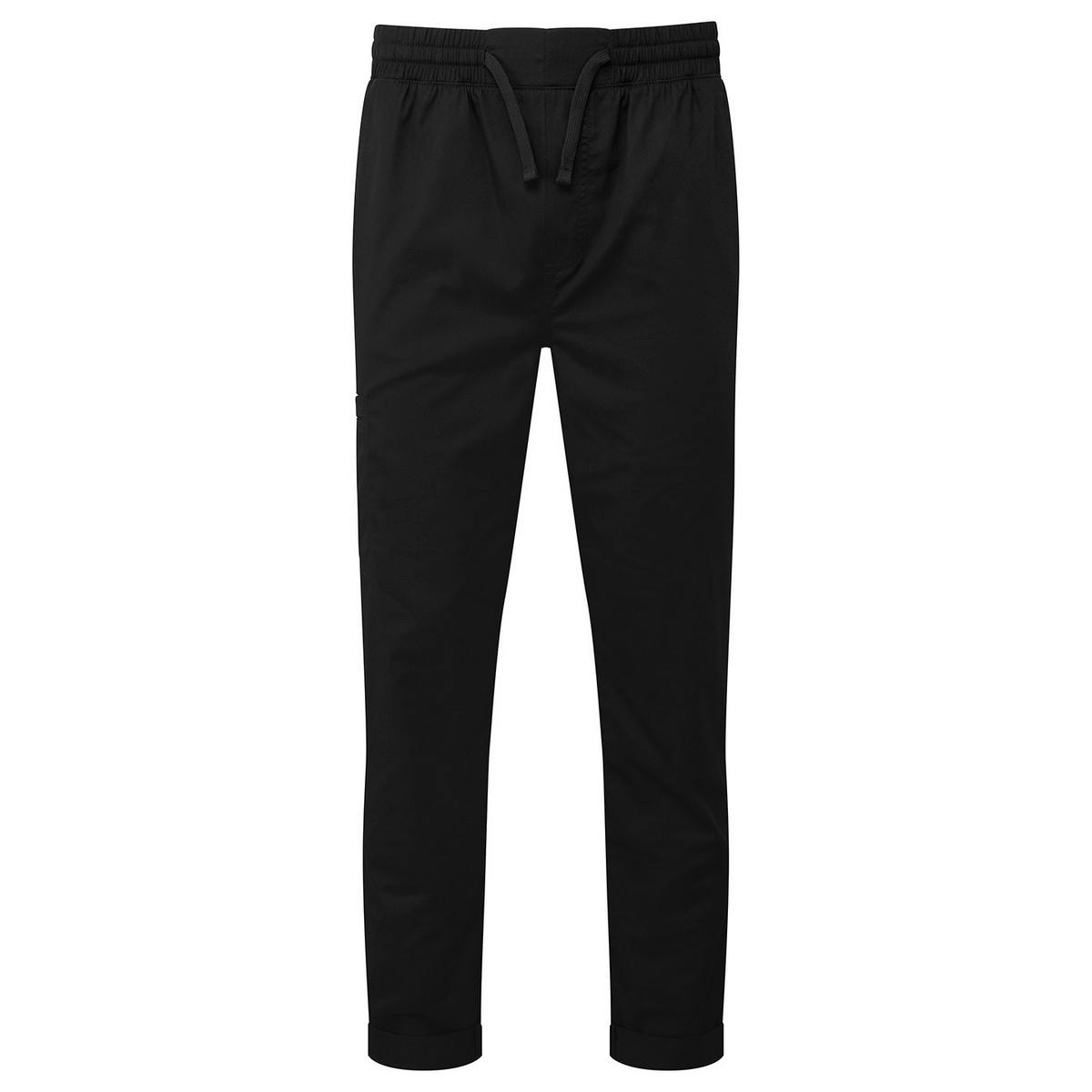 Premier (M, Black) Mens Recyclight Cargo Chef Trousers - Image 2