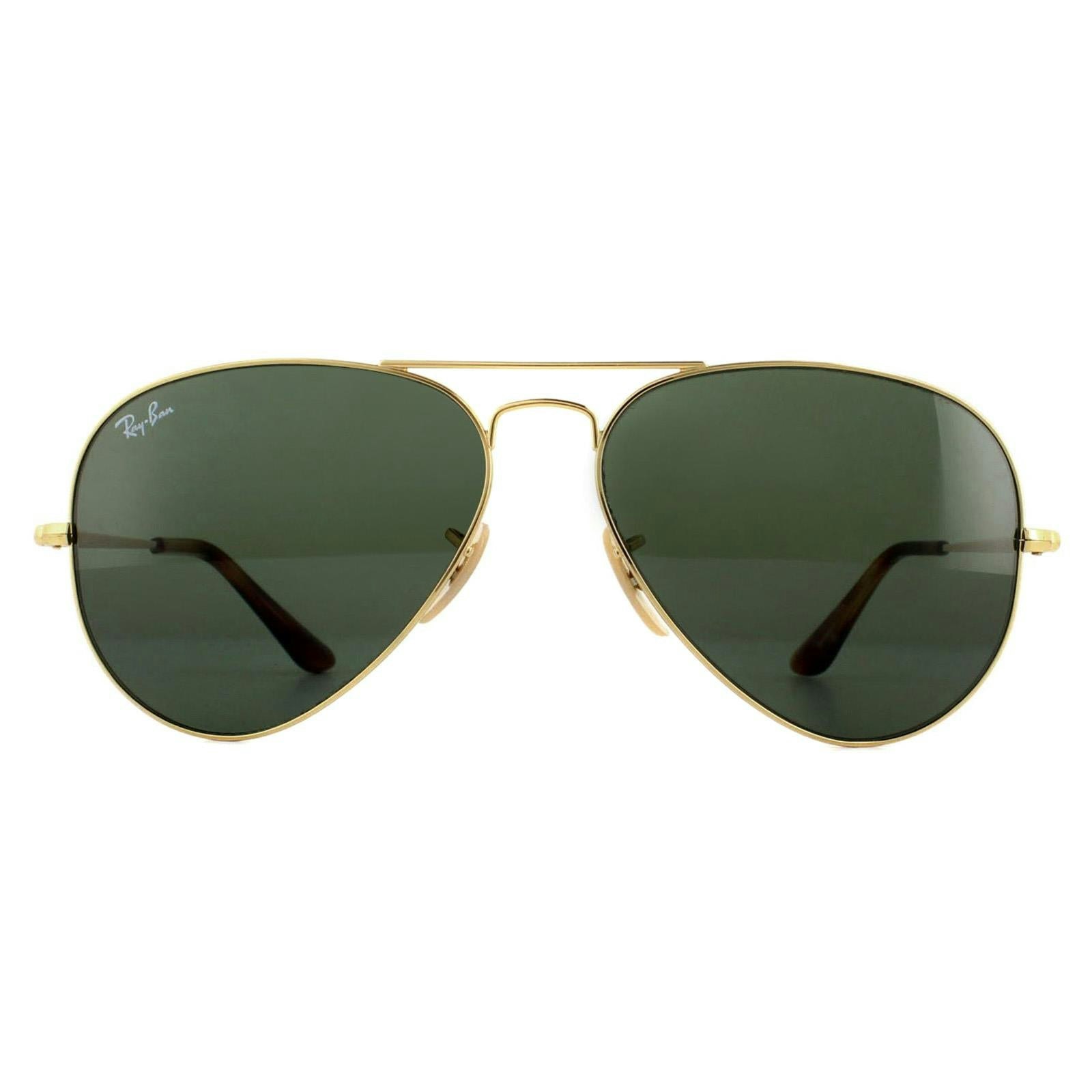 Ray-Ban Unisex Sunglass Aviator Metal II - Frame color: Arista Gold, Lens color: G-15 Green - Image 9