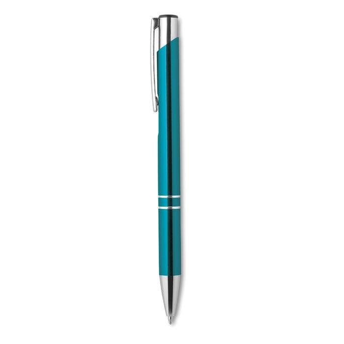 Rackhams Turquoise Bern Push Button Ballpoint Pen - One Size