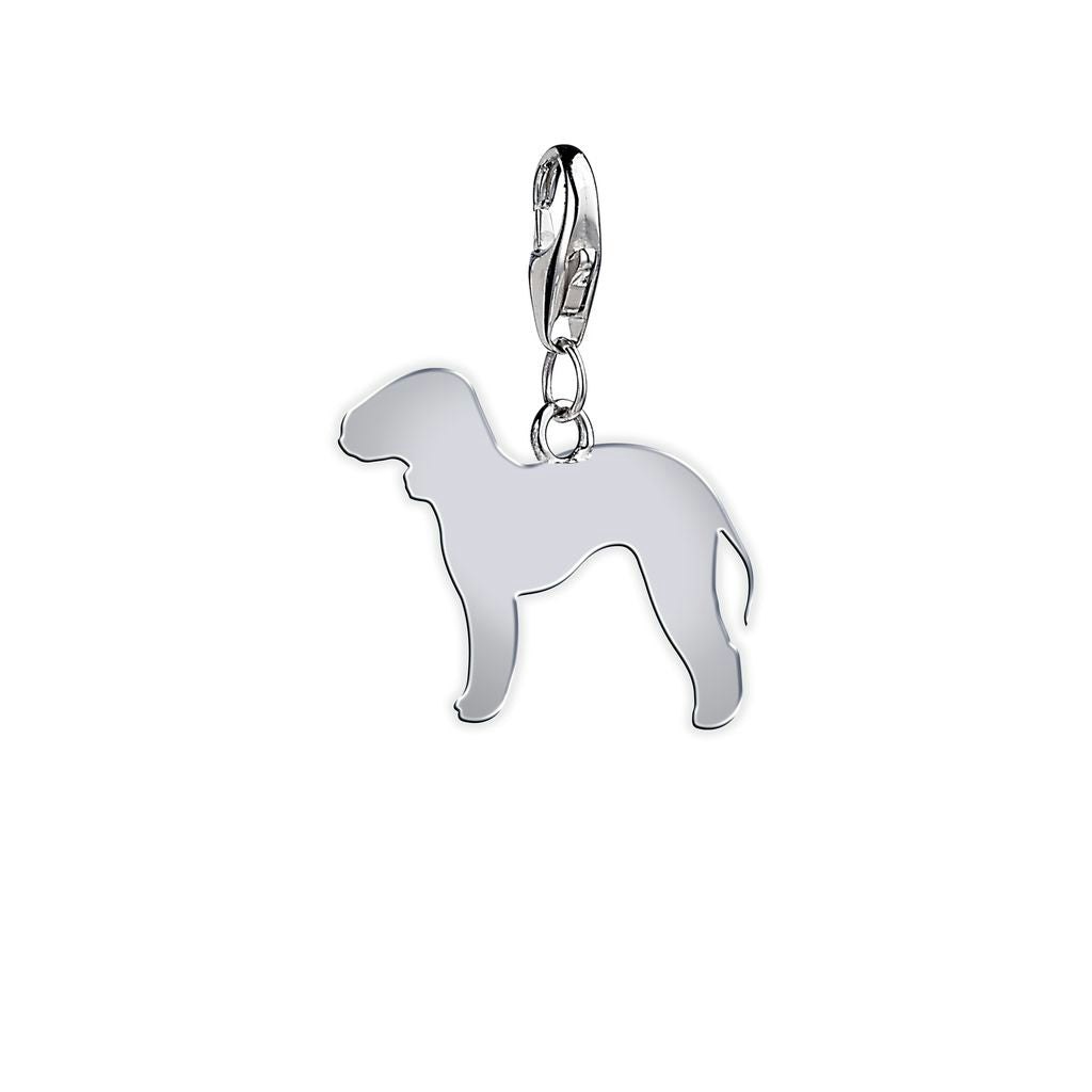 Mylee London Silver Bedlington Terrier Silhouette Charm - Slider Charm - Yes