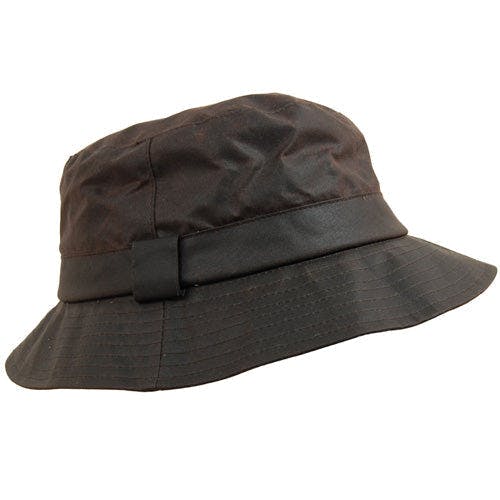 Coolandnew Brown Wax Cotton Bush Hat - M