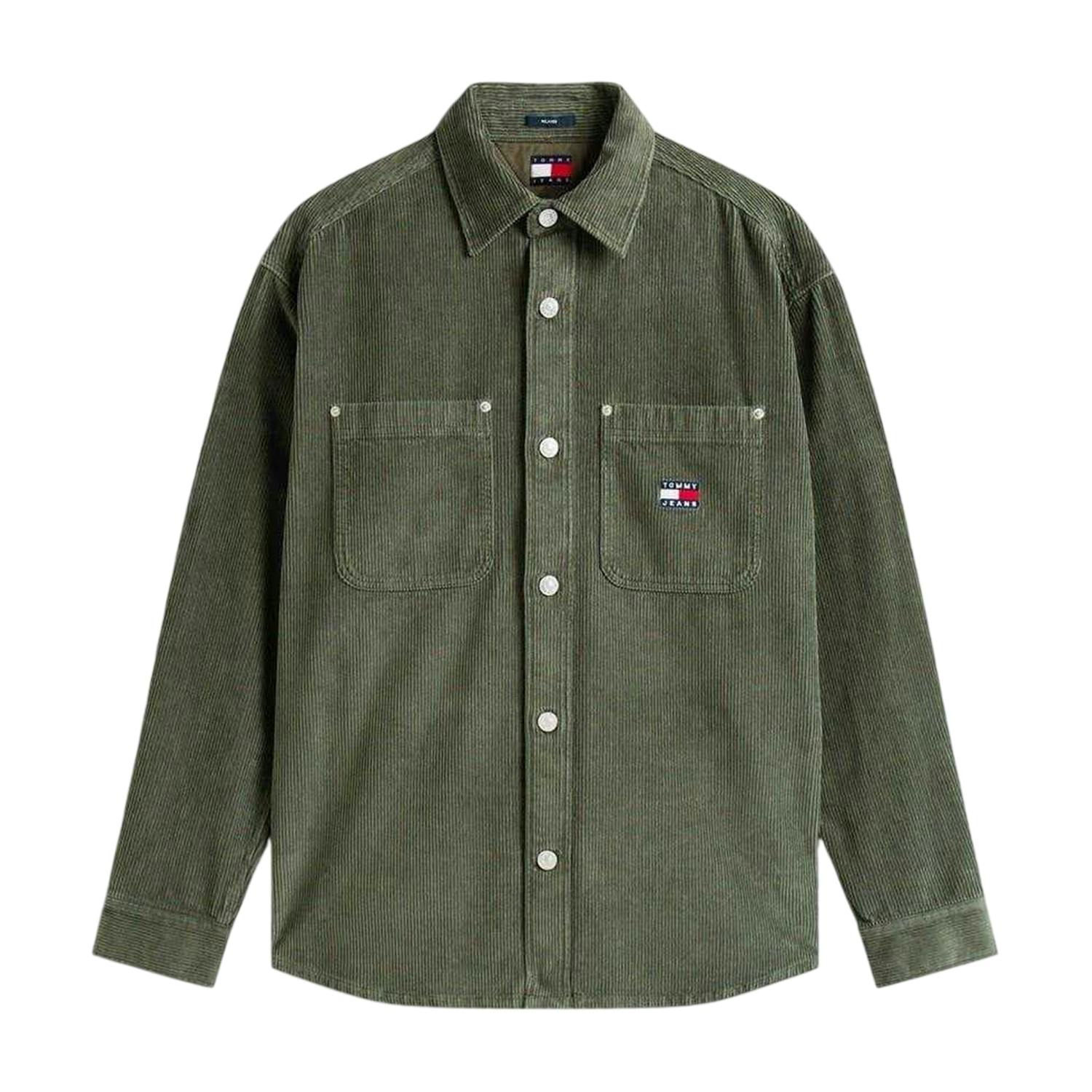 Tommy Jeans Men's Corduroy Overshirt - Pewter - Xl - Pewter - 100% Cotton