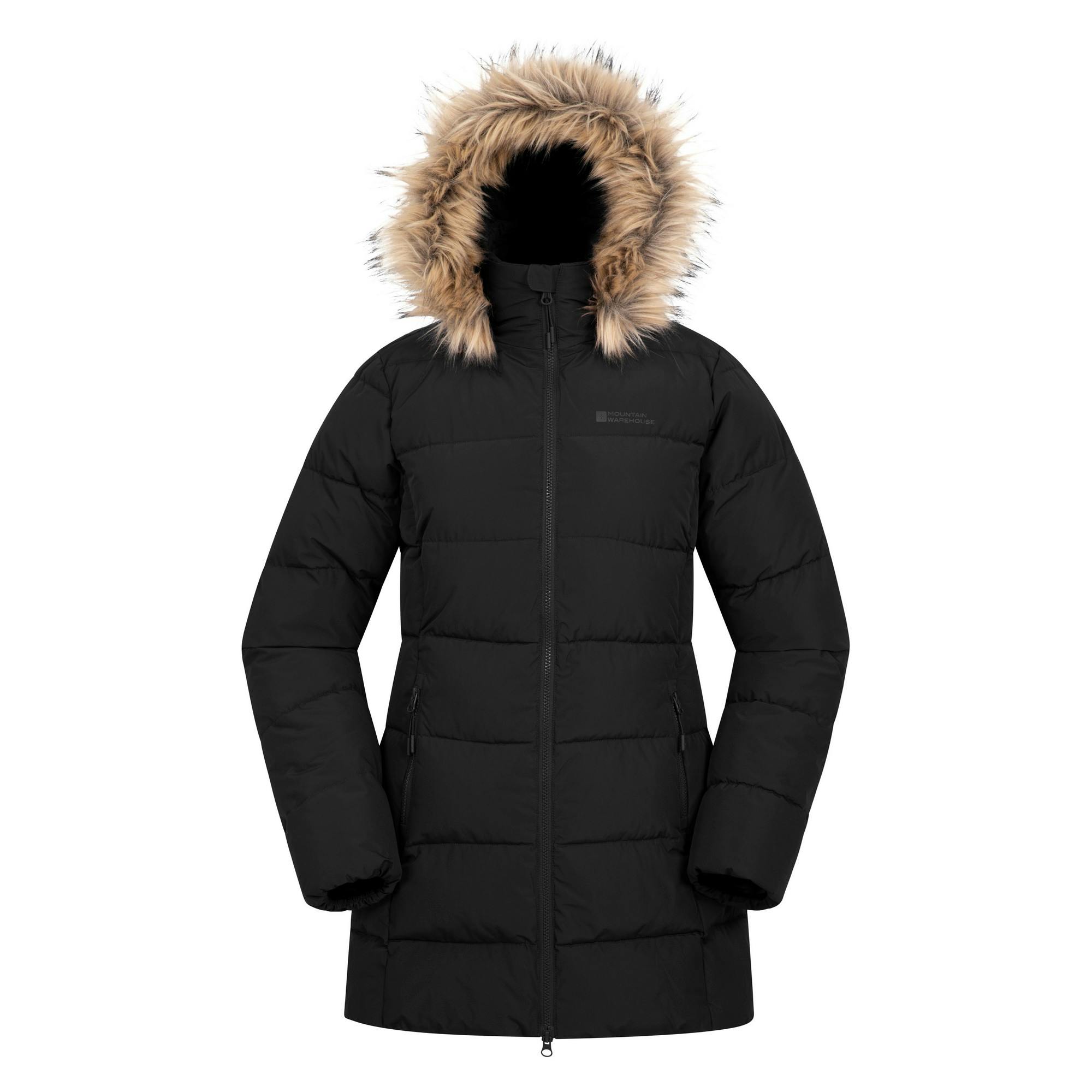 Mountain Warehouse Women's Black Nola Long Padded Jacket - 16 Uk - 100% Polyester