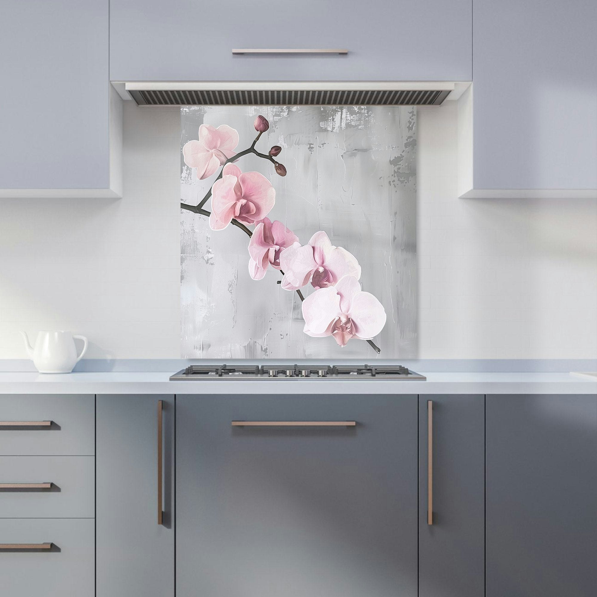 Warren Reed Pink/Light - Designer Blossom On A Branch Kitchen Splashback - W700mm X H650mm