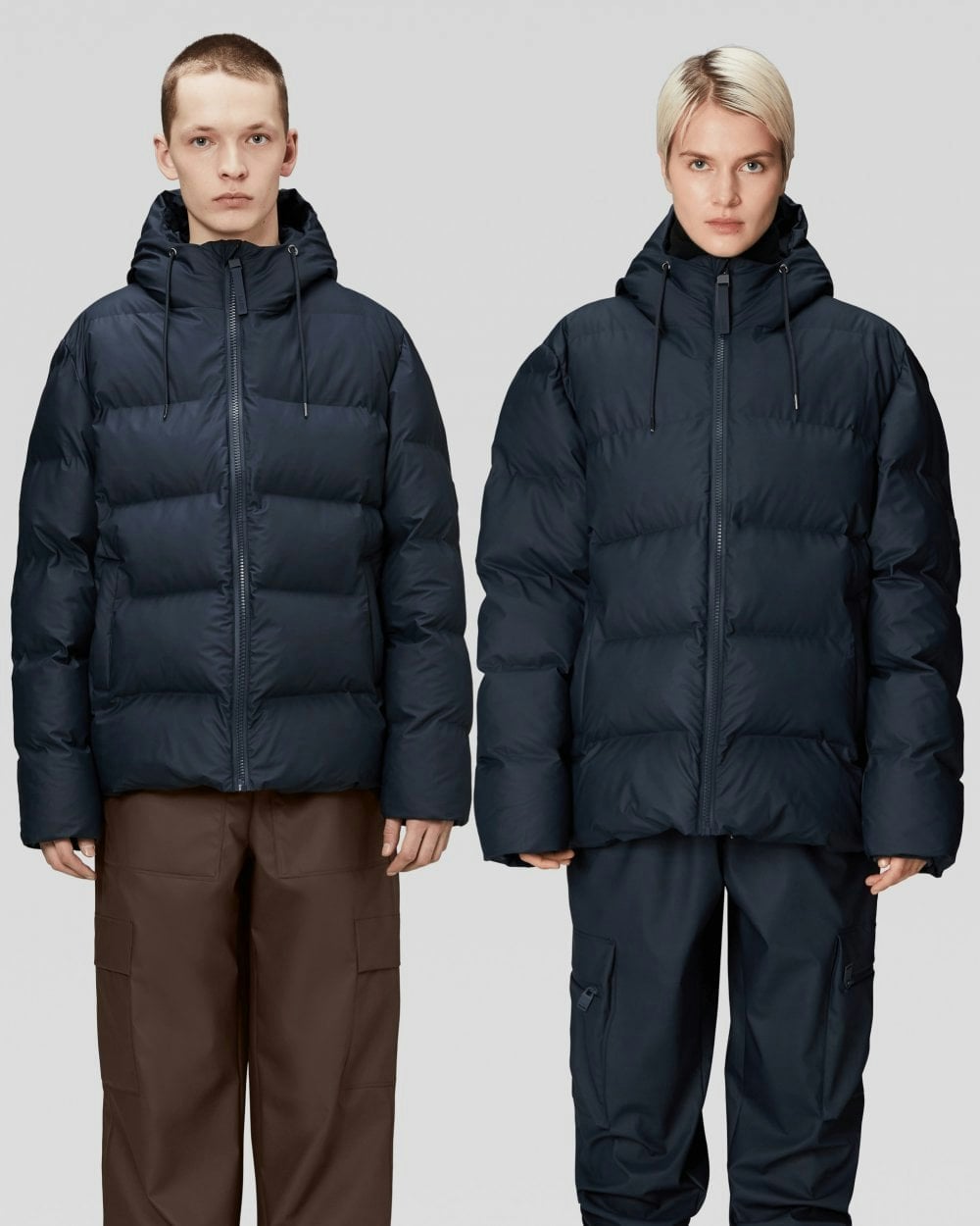 Rains Bleu Puffer Jacket Alta W3t3 - Image 4