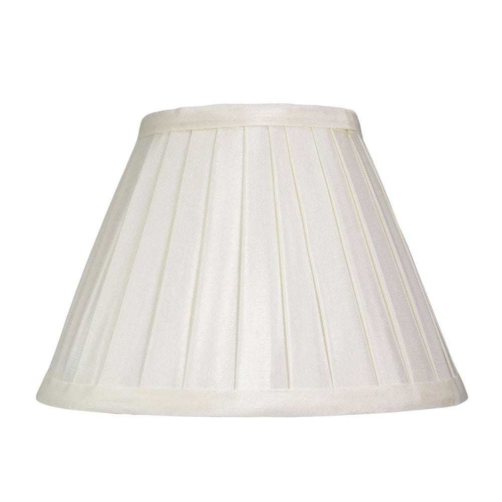 Rackhams Cream Traditional Classic Faux Silk Pleated Inner Lined Lamp Shade - 8"