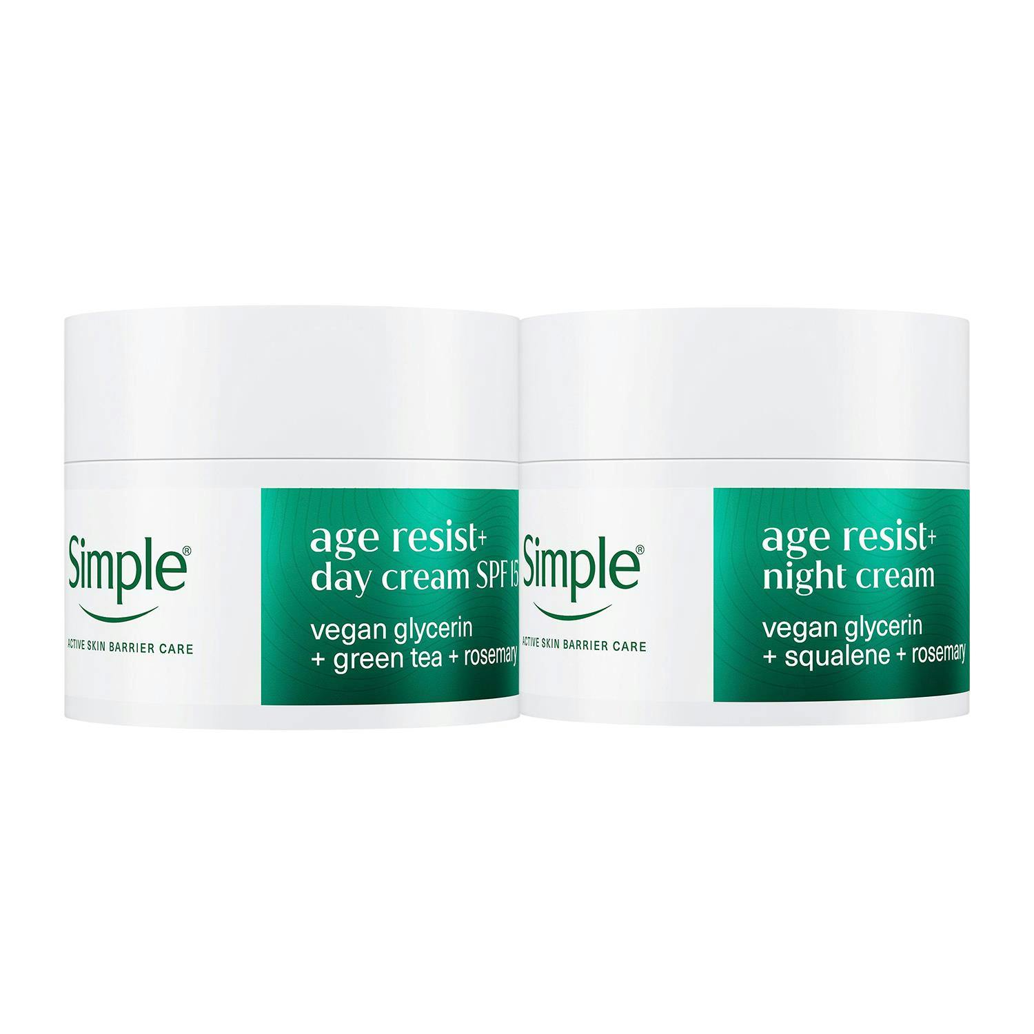 Simple Age Resist+ Day & Night Cream Anti-Ageing Bundle 50Ml - White - Image 4